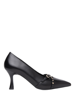 NeroGiardini Adam Leather Court Shoes, Black