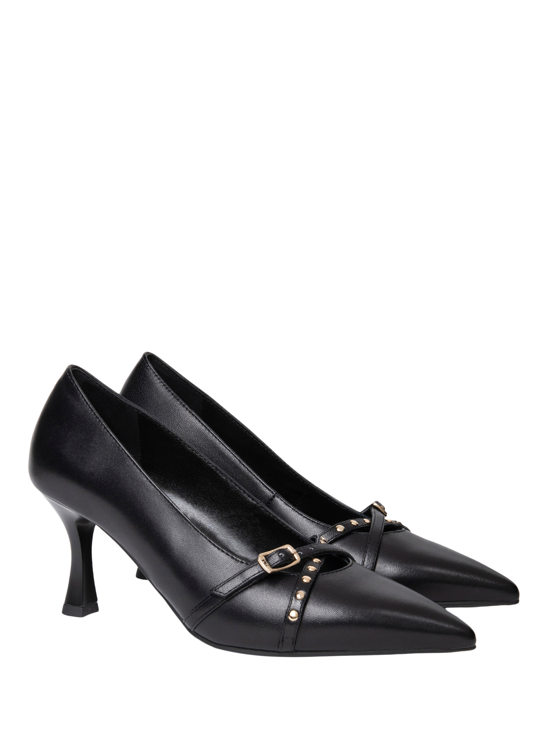 Product image 2 of 4, which shows NeroGiardini Adam Leather Court Shoes, Black, 4