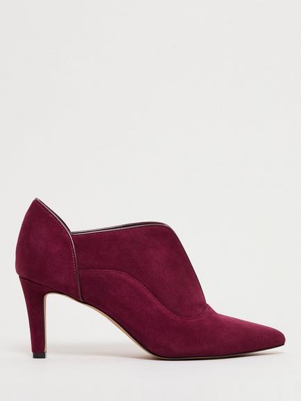 Phase Eight Suede Stiletto Boots, Dark Red