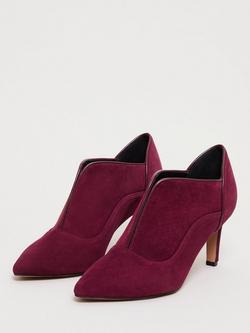 Phase Eight Suede Stiletto Boots - view 2, Dark Red