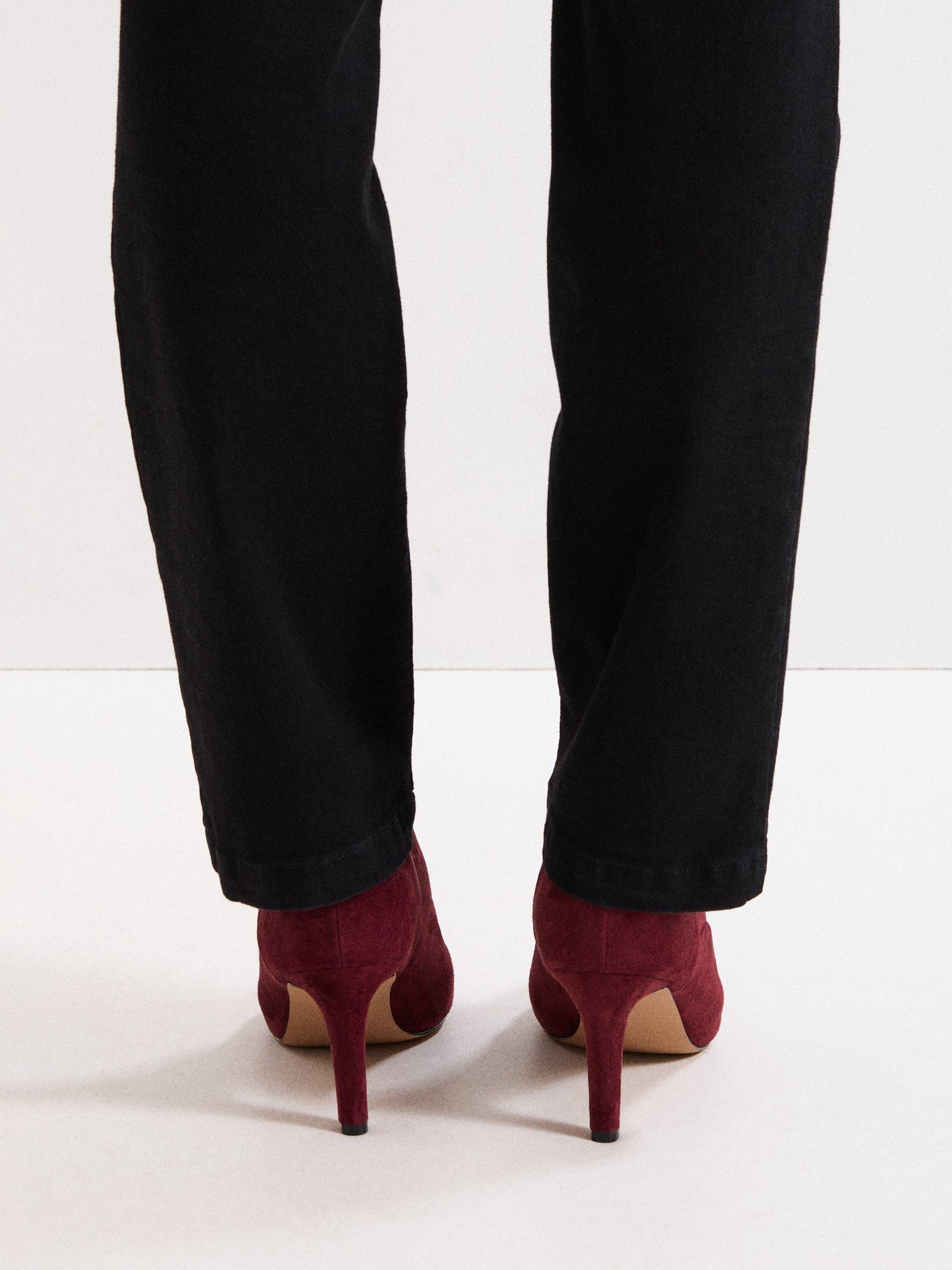 Product image 8 of 8, which shows Phase Eight Suede Stiletto Boots, Dark Red, 3