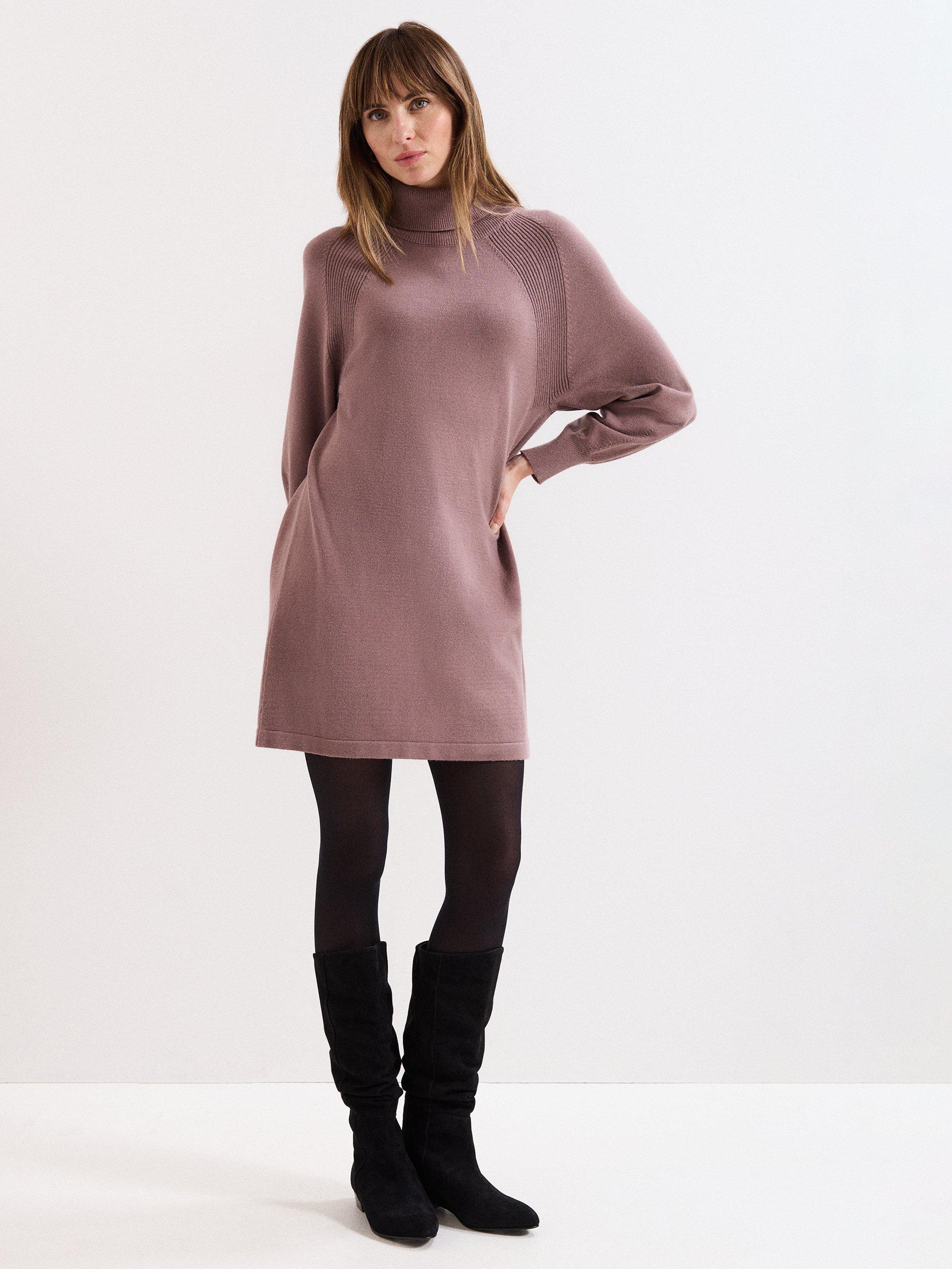 Product image 6 of 8, which shows Phase Eight Flat Knee High Suede Boots, Black, 3