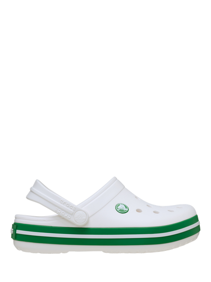 Crocs Kids' Crocband Clogs, White/Green