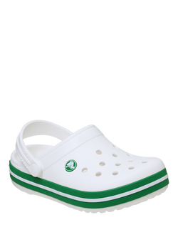 Crocs Kids' Crocband Clogs - view 2, White/Green