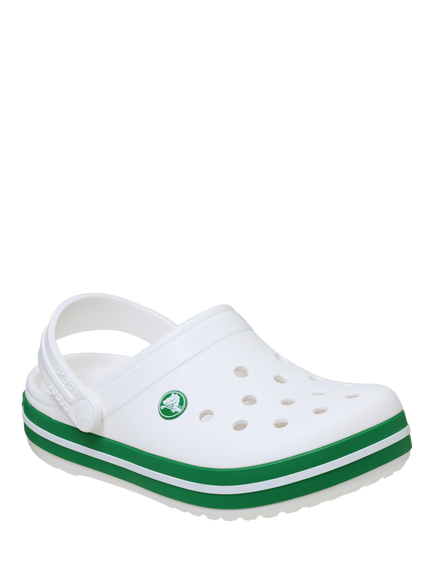 Crocs Kids' Crocband Clogs - view 2, White/Green