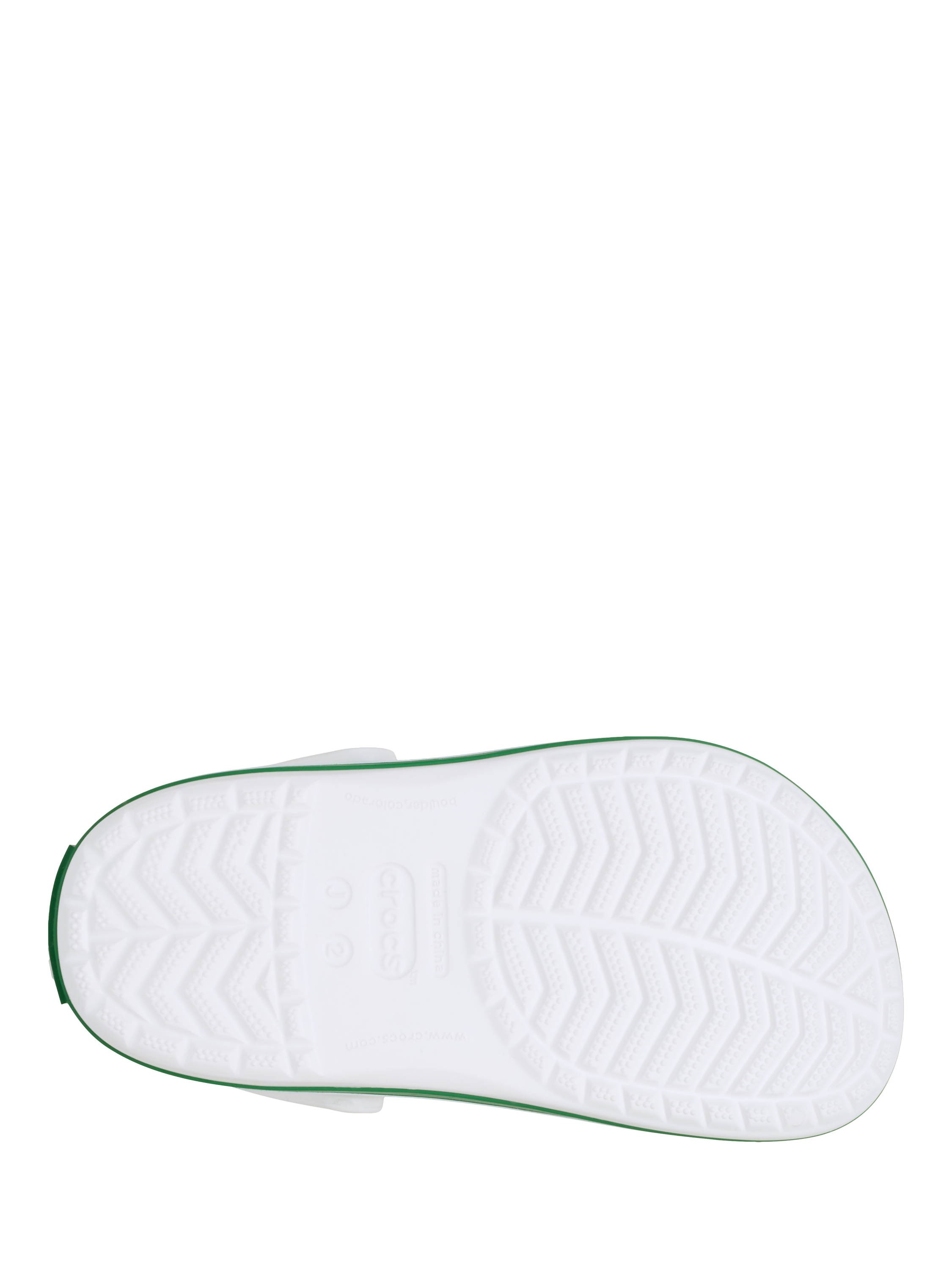 Product image 5 of 5, which shows Crocs Kids' Crocband Clogs, White/Green, 1