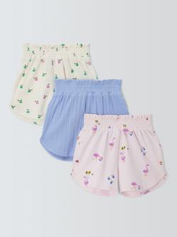 John Lewis Baby Shorts, Pack of 3, Multi, Multi