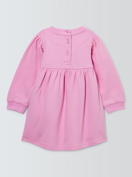 John Lewis Baby Applique Sweater Dress, Pink - view 2, Pink