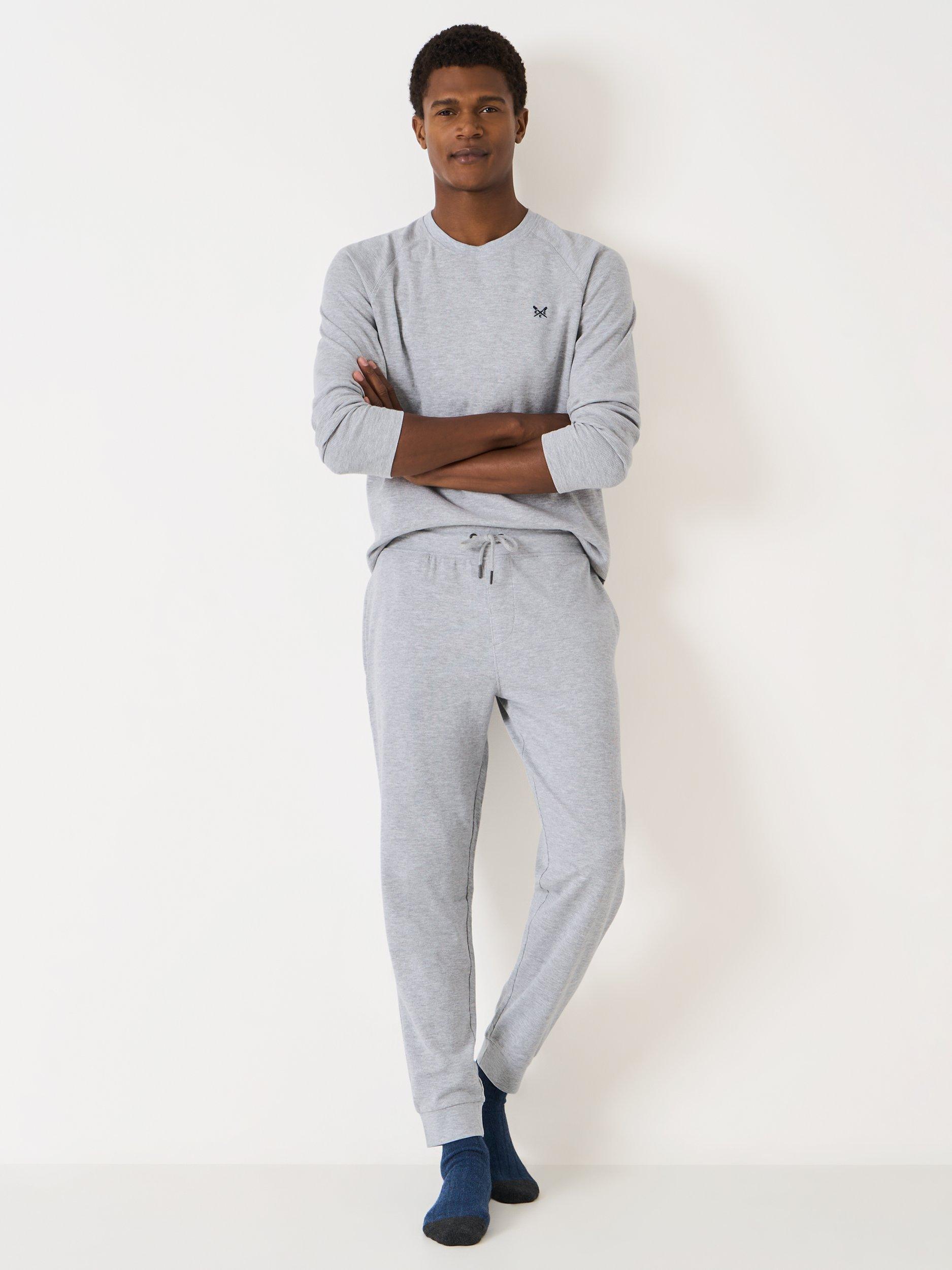 Product image 1 of 5, which shows Crew Clothing Drawstring Cotton Blend Joggers, Gunmetal Grey, L
