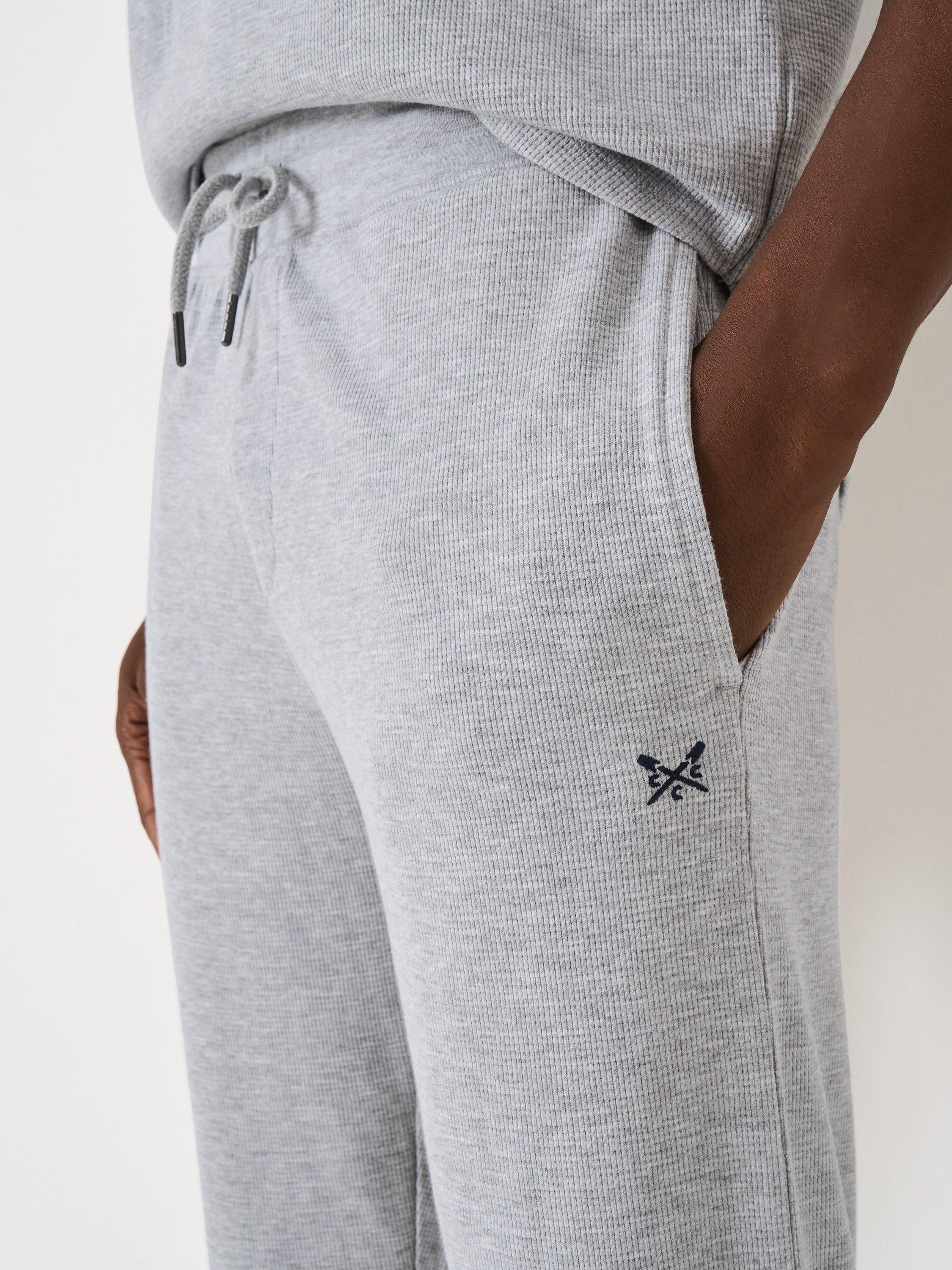 Product image 4 of 5, which shows Crew Clothing Drawstring Cotton Blend Joggers, Gunmetal Grey, L