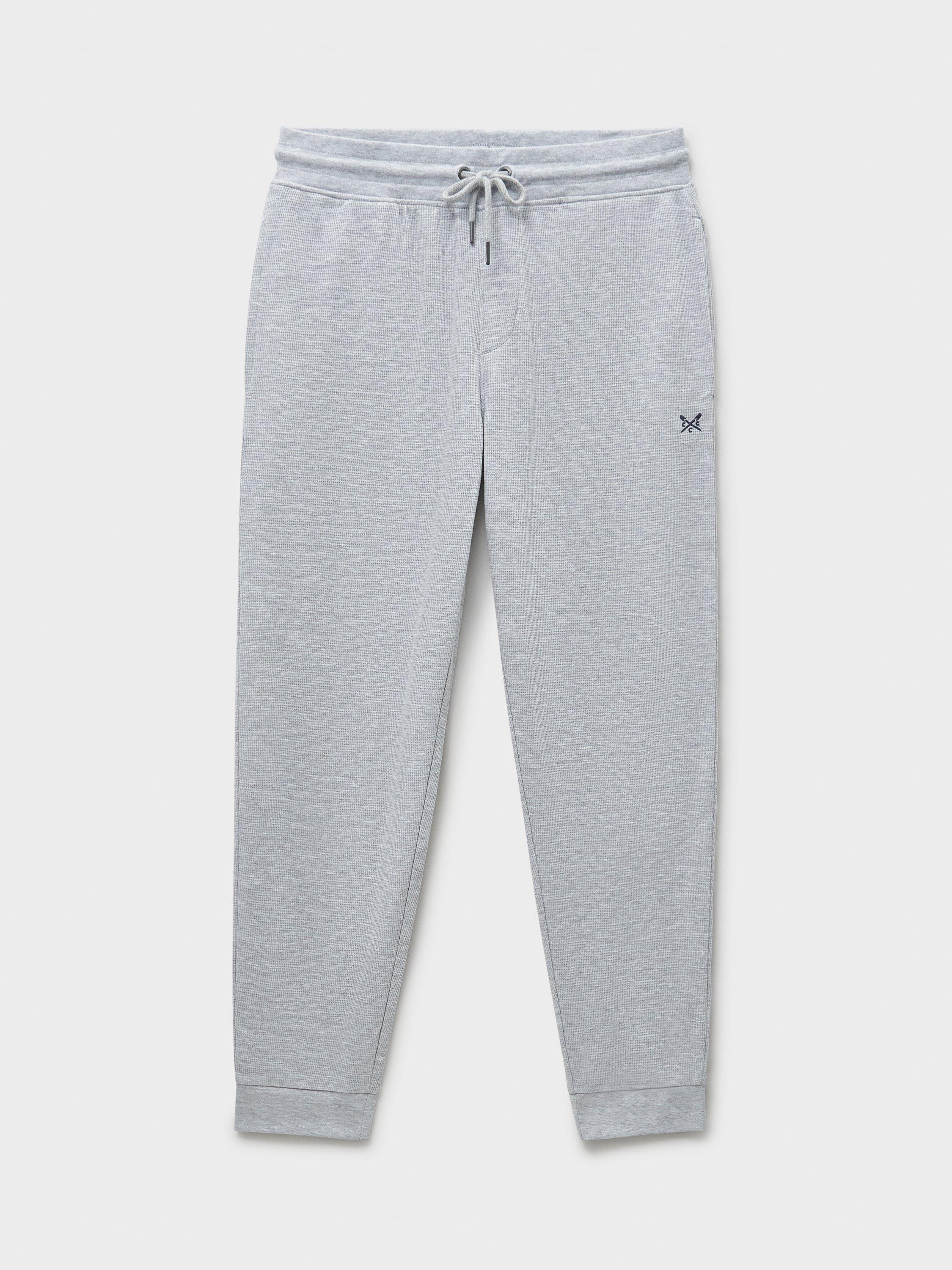Product image 5 of 5, which shows Crew Clothing Drawstring Cotton Blend Joggers, Gunmetal Grey, L