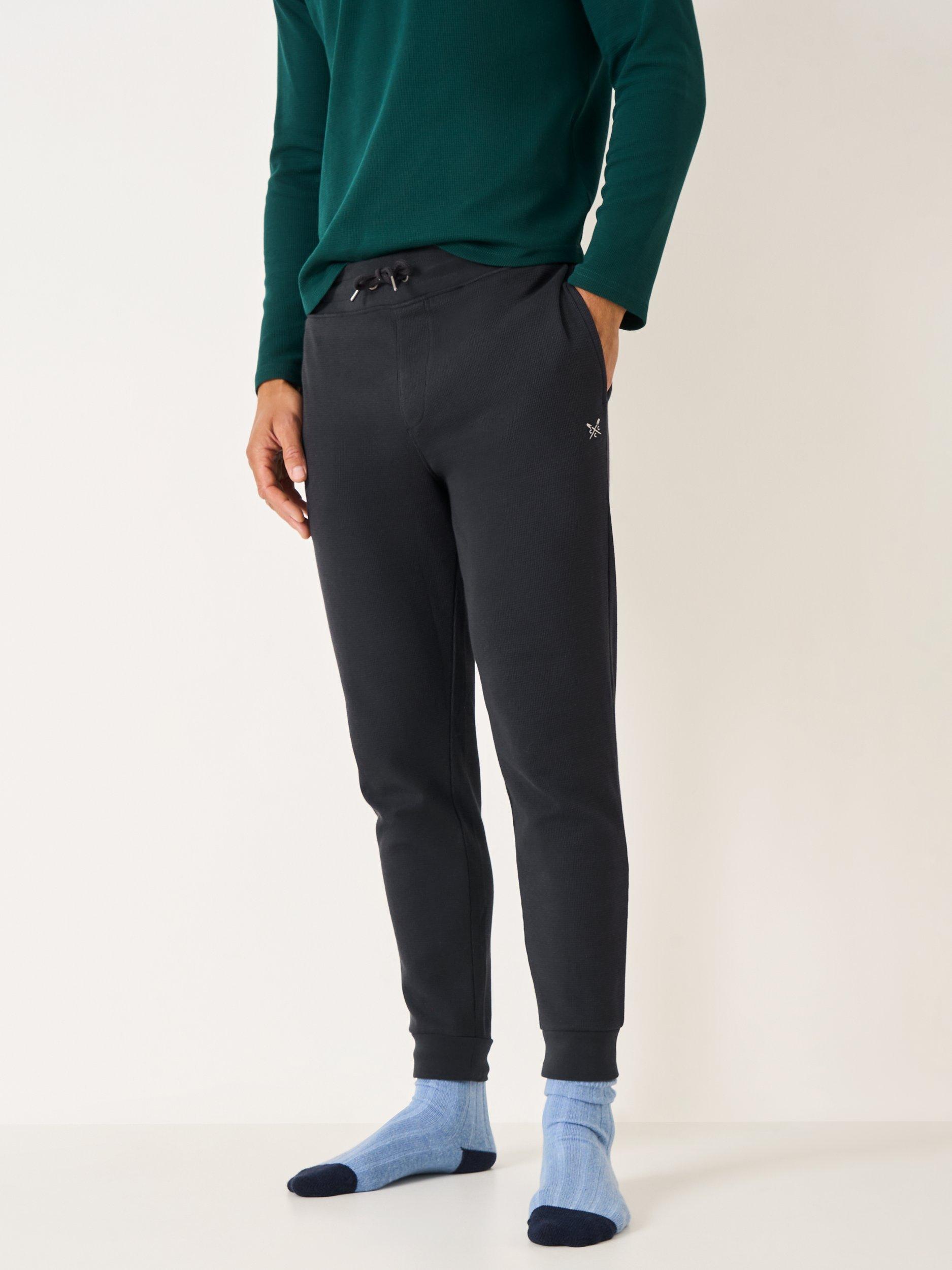 Product image 3 of 5, which shows Crew Clothing Cotton Blend Lounge Trousers, Graphite Grey, L