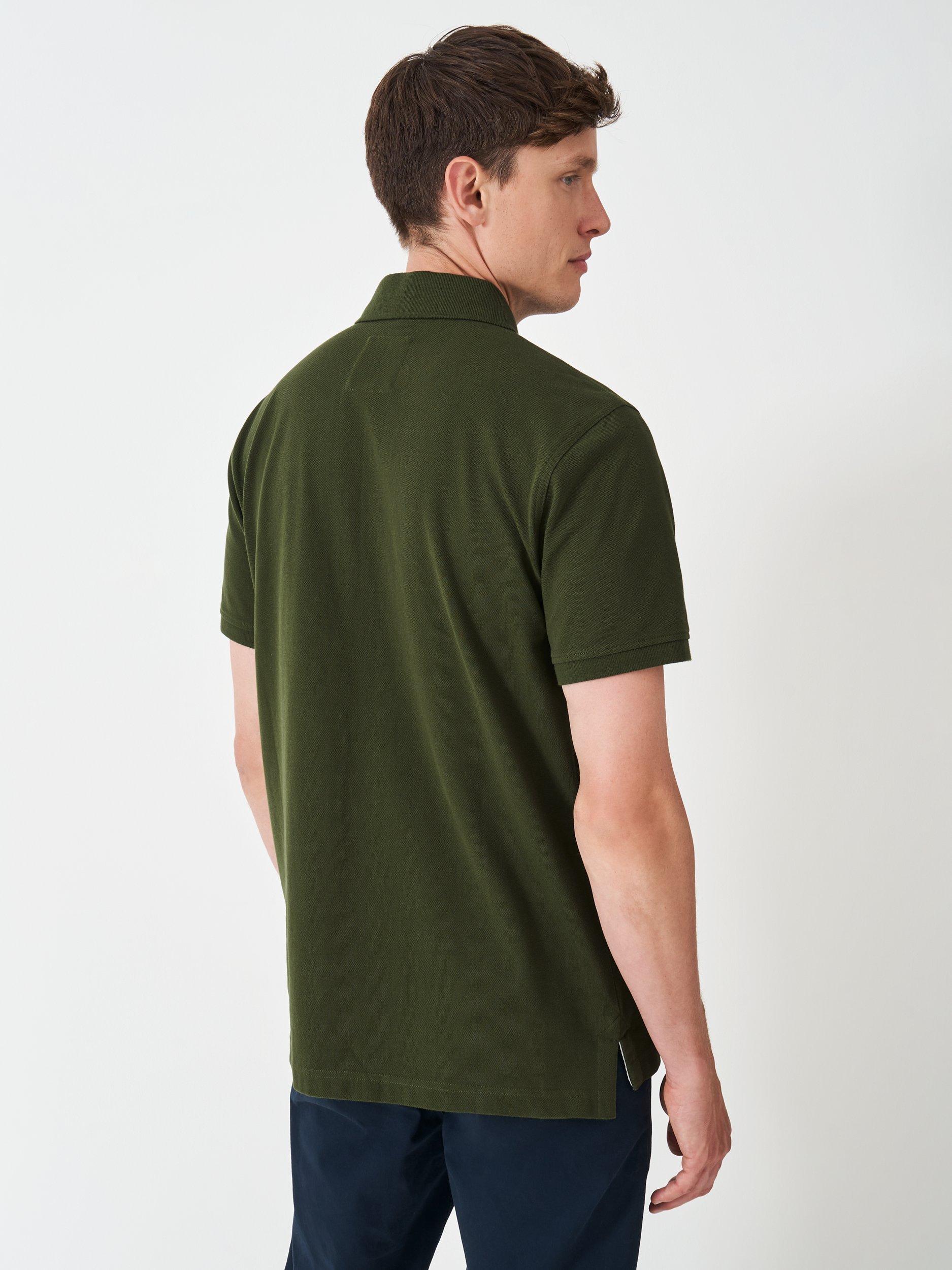 Product image 2 of 11, which shows Crew Clothing Cotton Polo Shirt, Dark Green, L