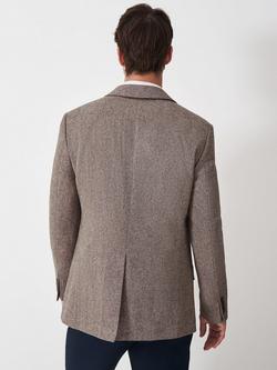 Crew Clothing Wool Blend Long Sleeve Blazer - view 2, Beige