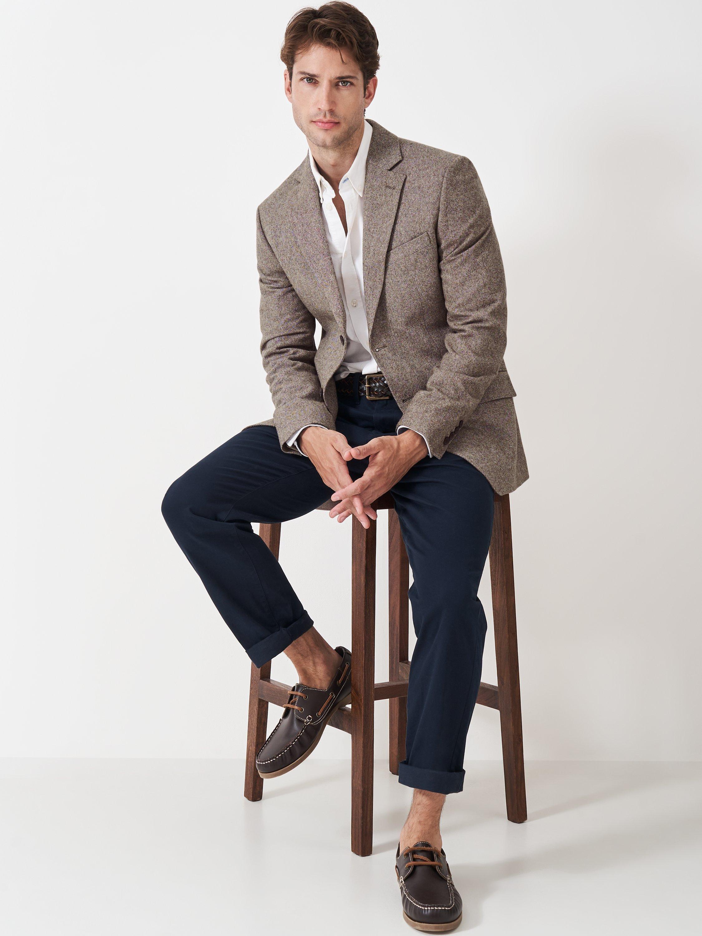 Product image 3 of 5, which shows Crew Clothing Wool Blend Long Sleeve Blazer, Beige, S