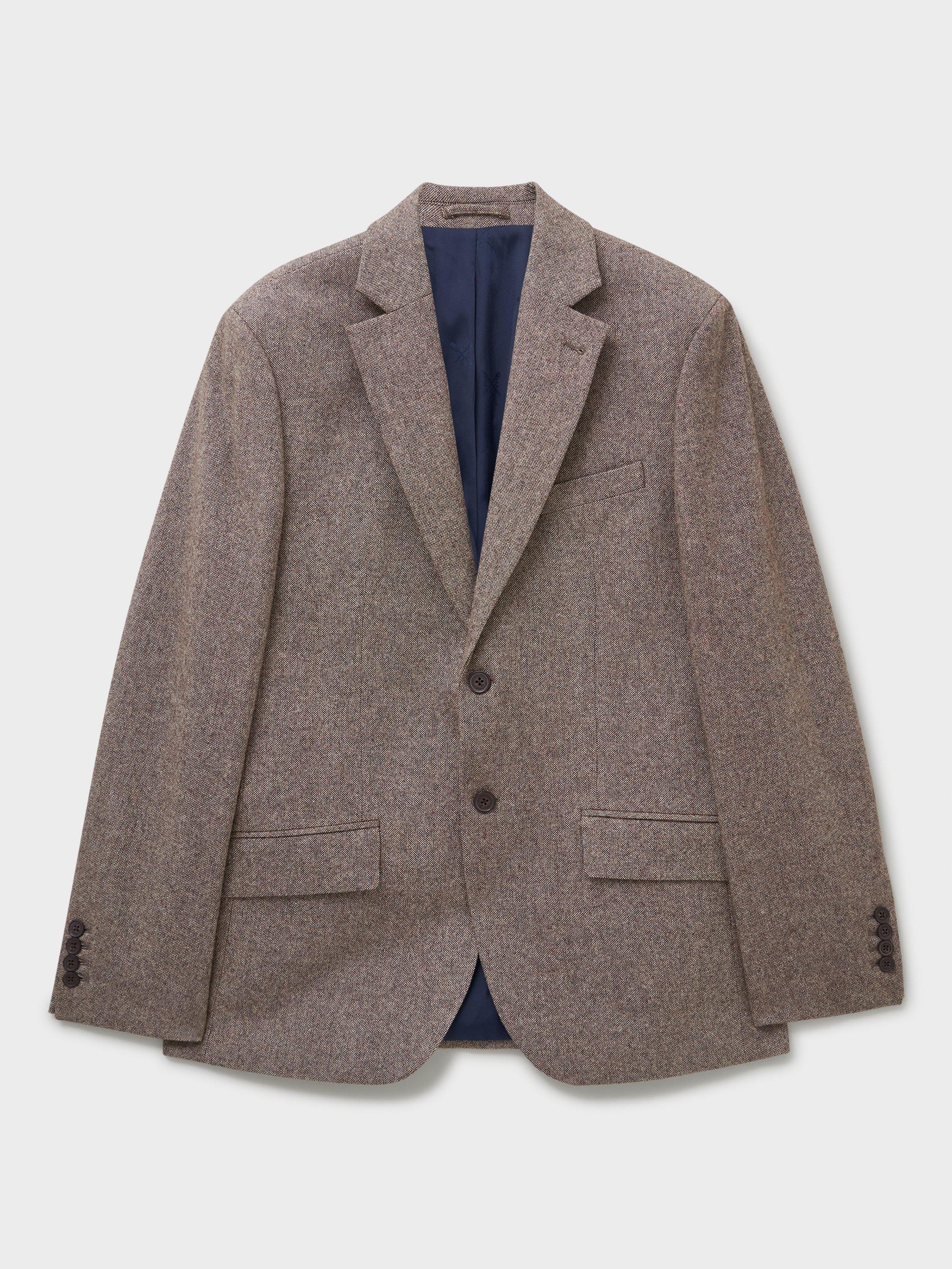 Product image 5 of 5, which shows Crew Clothing Wool Blend Long Sleeve Blazer, Beige, S