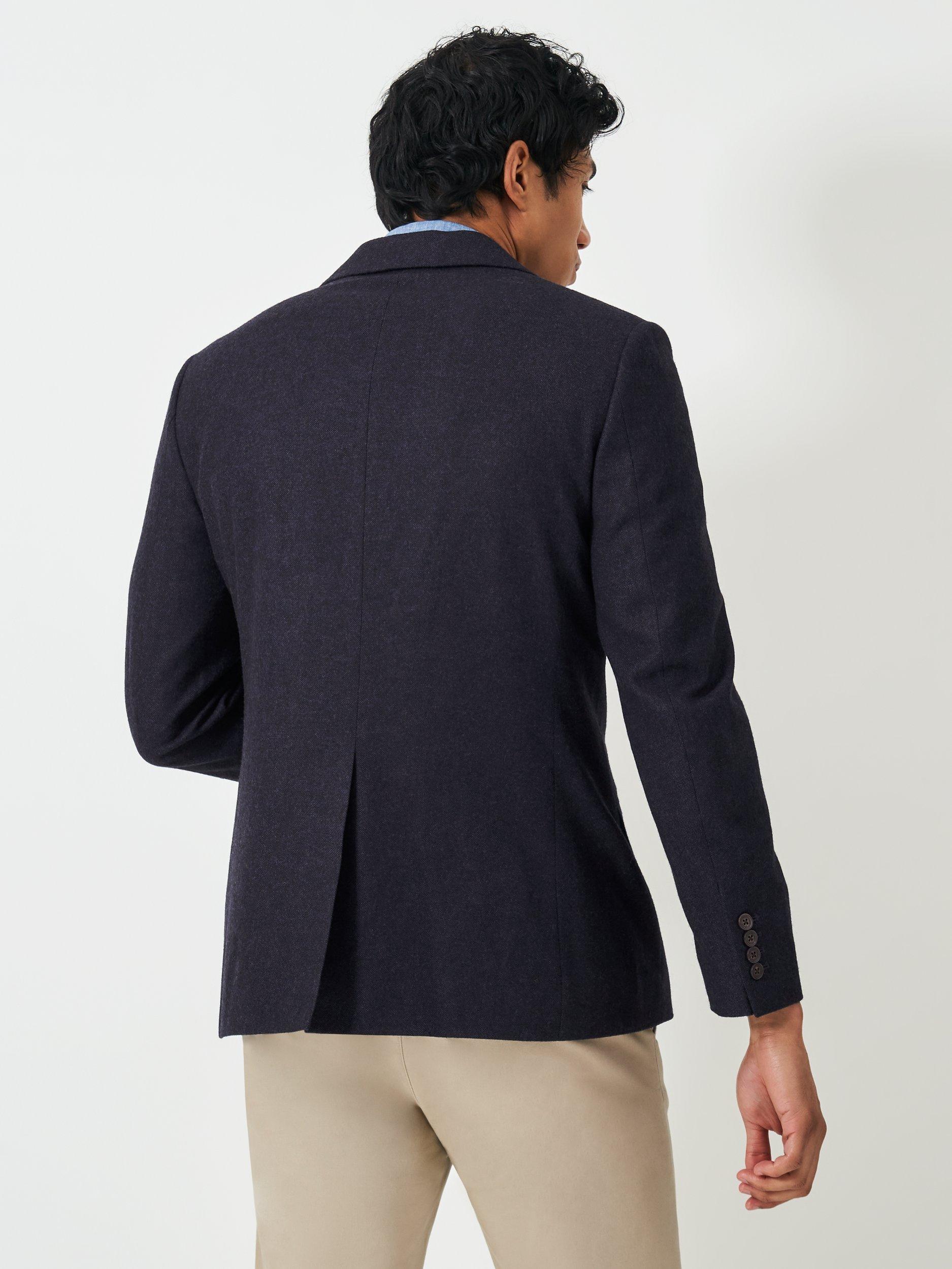 Product image 3 of 5, which shows Crew Clothing Wool Blend Long Sleeve Blazer, Navy, XL