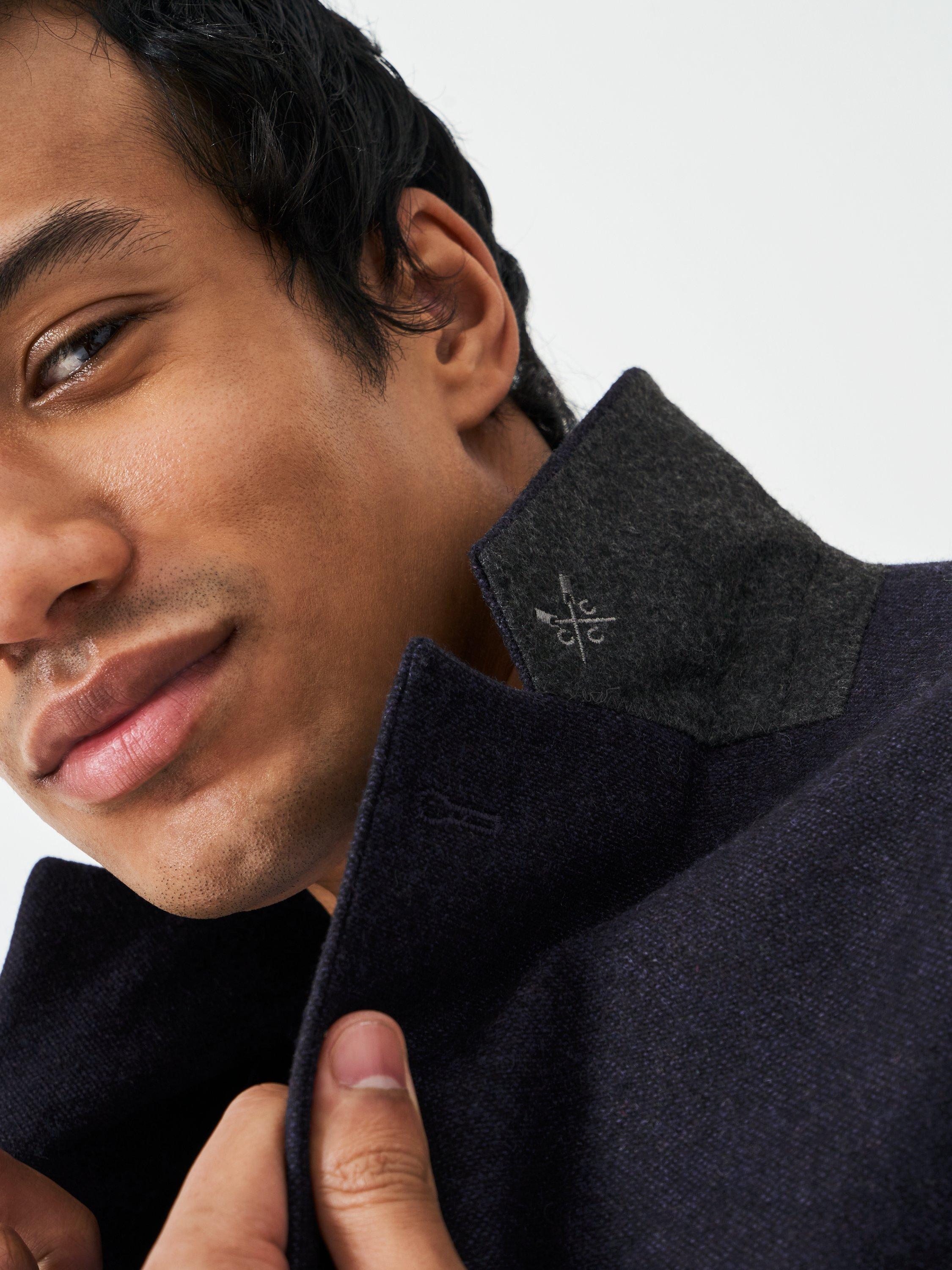 Product image 5 of 5, which shows Crew Clothing Wool Blend Long Sleeve Blazer, Navy, XL