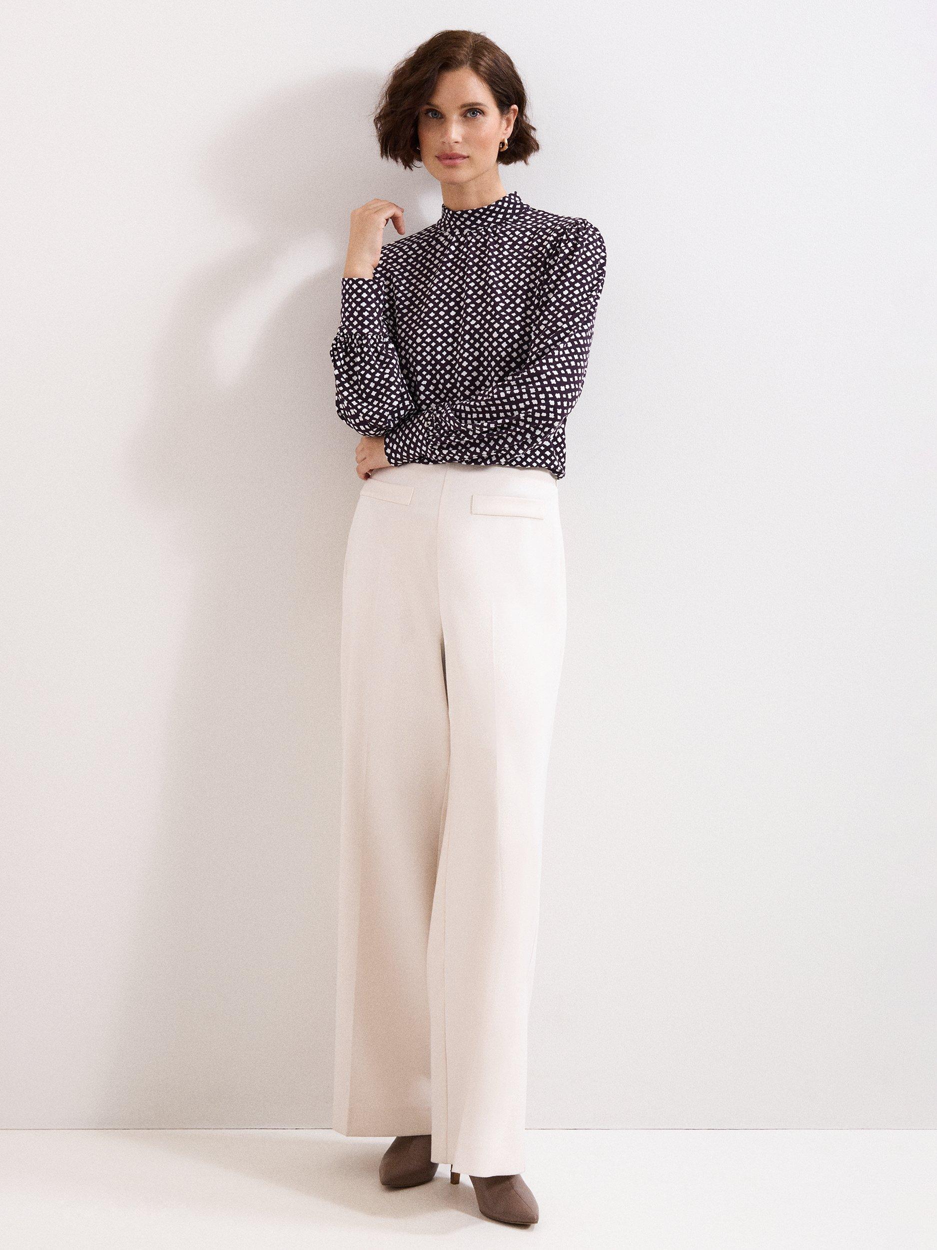 Product image 3 of 8, which shows Phase Eight Esme Abstract Spot Top, Purple, 14