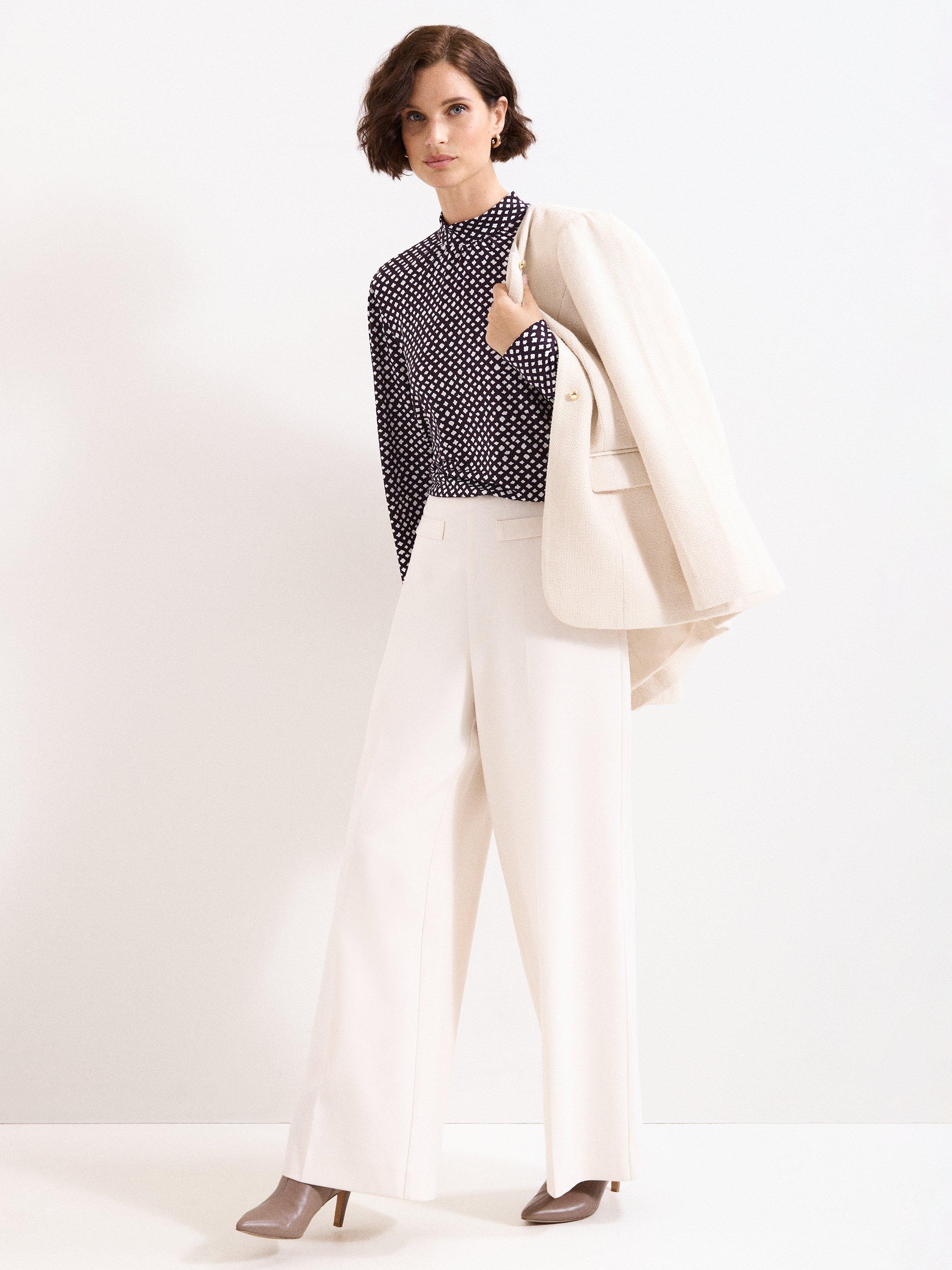 Product image 8 of 8, which shows Phase Eight Esme Abstract Spot Top, Purple, 14