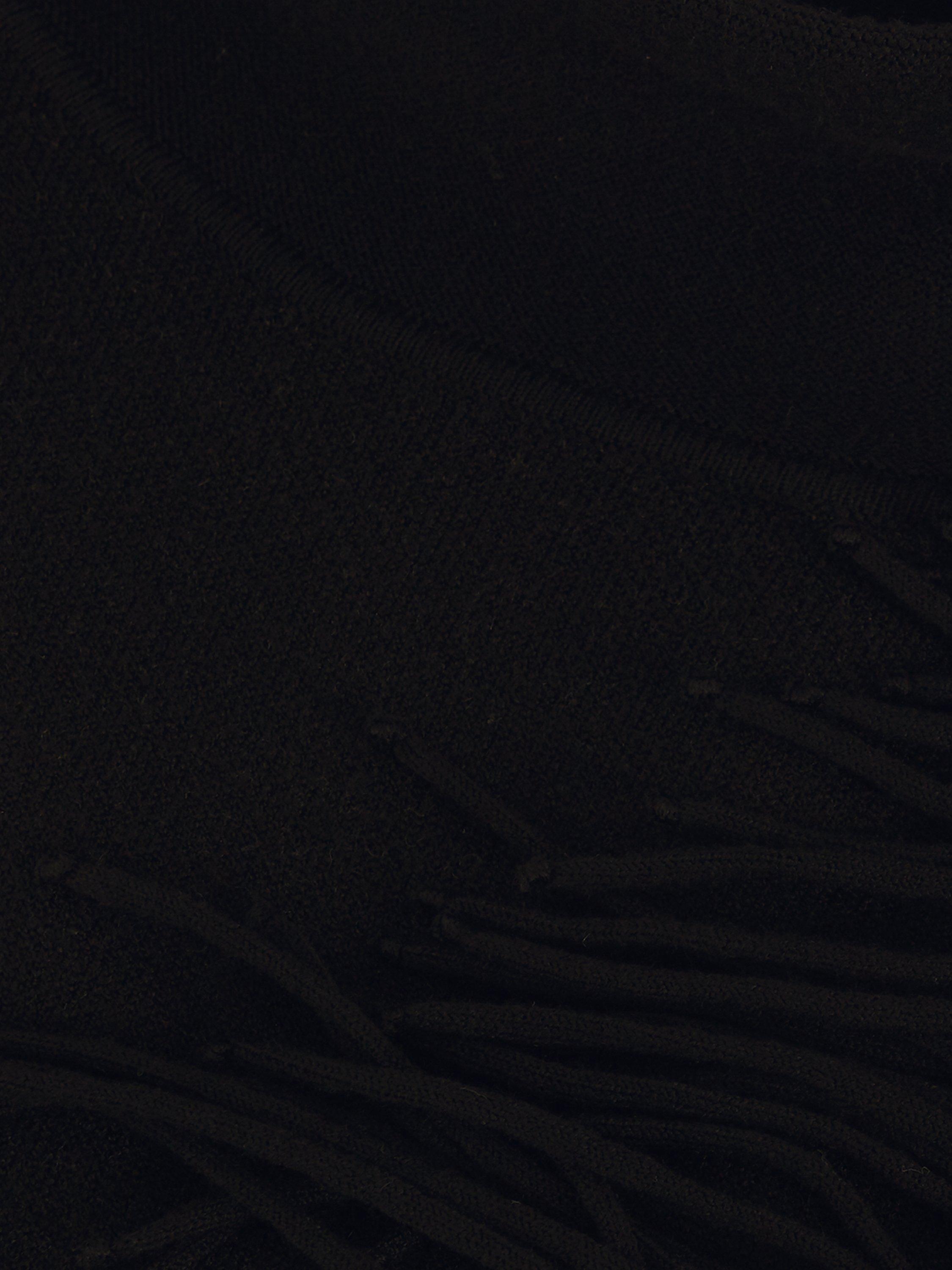 Product image 6 of 8, which shows Phase Eight Athena Check Fringed Jumper, Black, XS