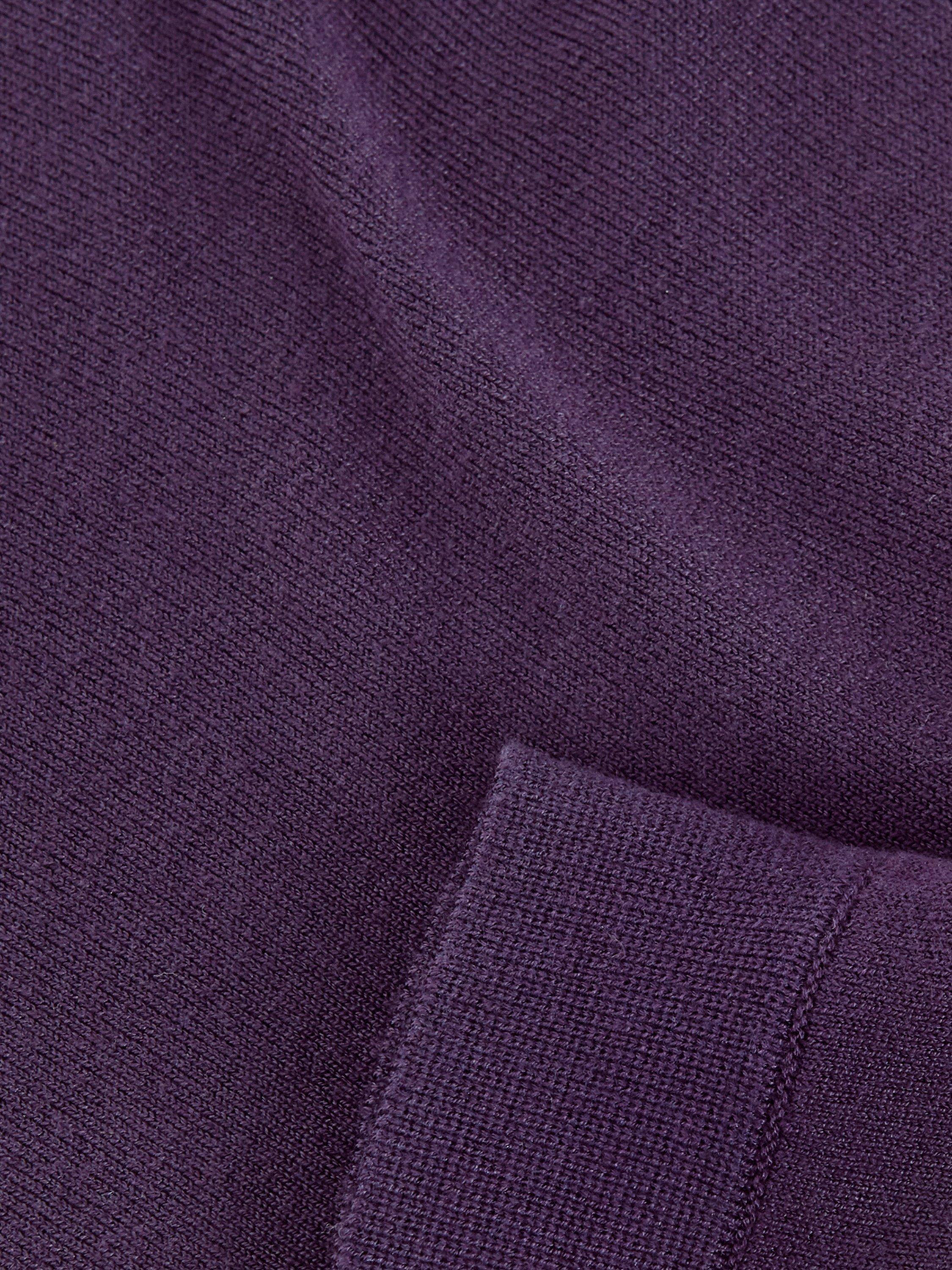 Product image 6 of 7, which shows Phase Eight Cristine Knit Batwing Jumper, Purple, XS