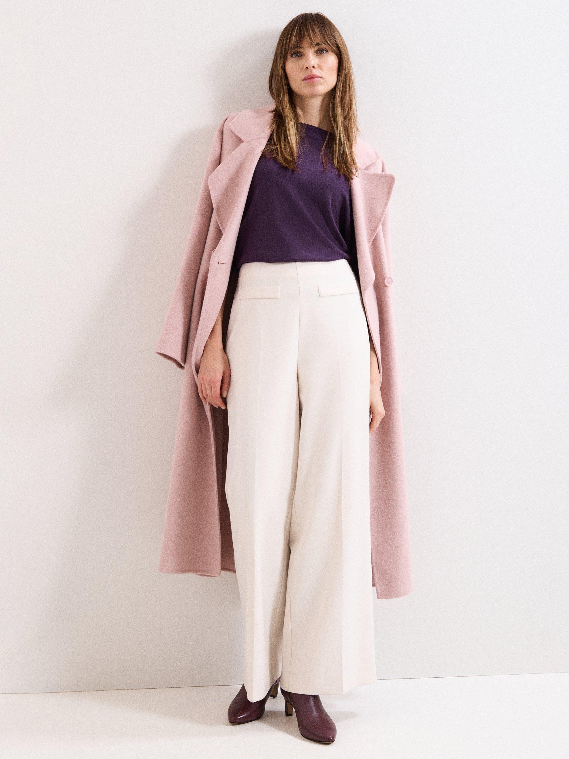 Product image 7 of 7, which shows Phase Eight Cristine Knit Batwing Jumper, Purple, XS