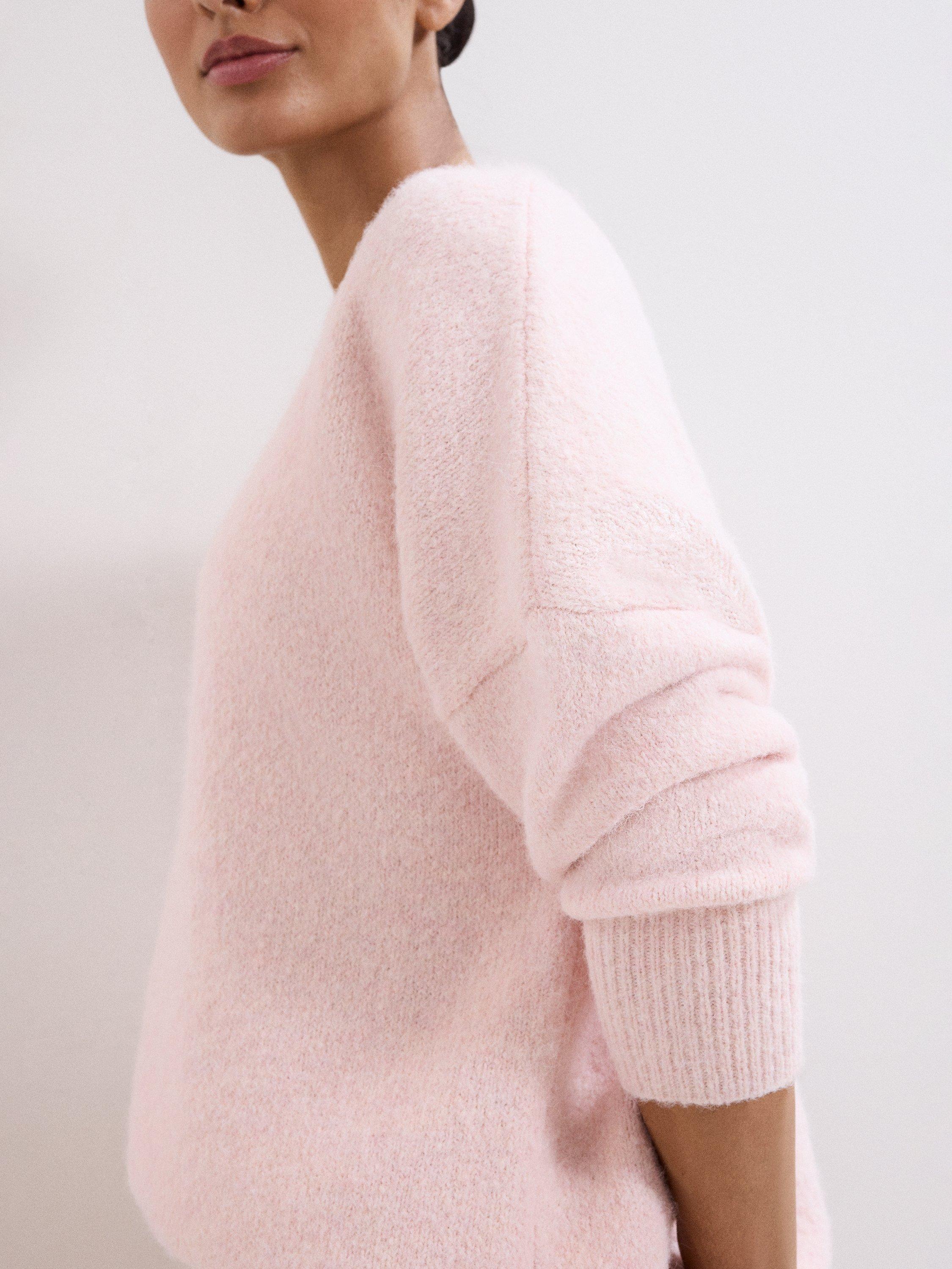 Product image 7 of 10, which shows Phase Eight Leah Scoop Neck Jumper, Pink, M