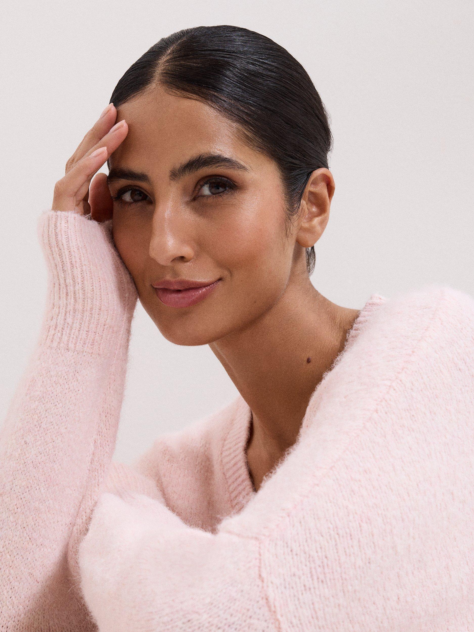 Product image 9 of 10, which shows Phase Eight Leah Scoop Neck Jumper, Pink, M