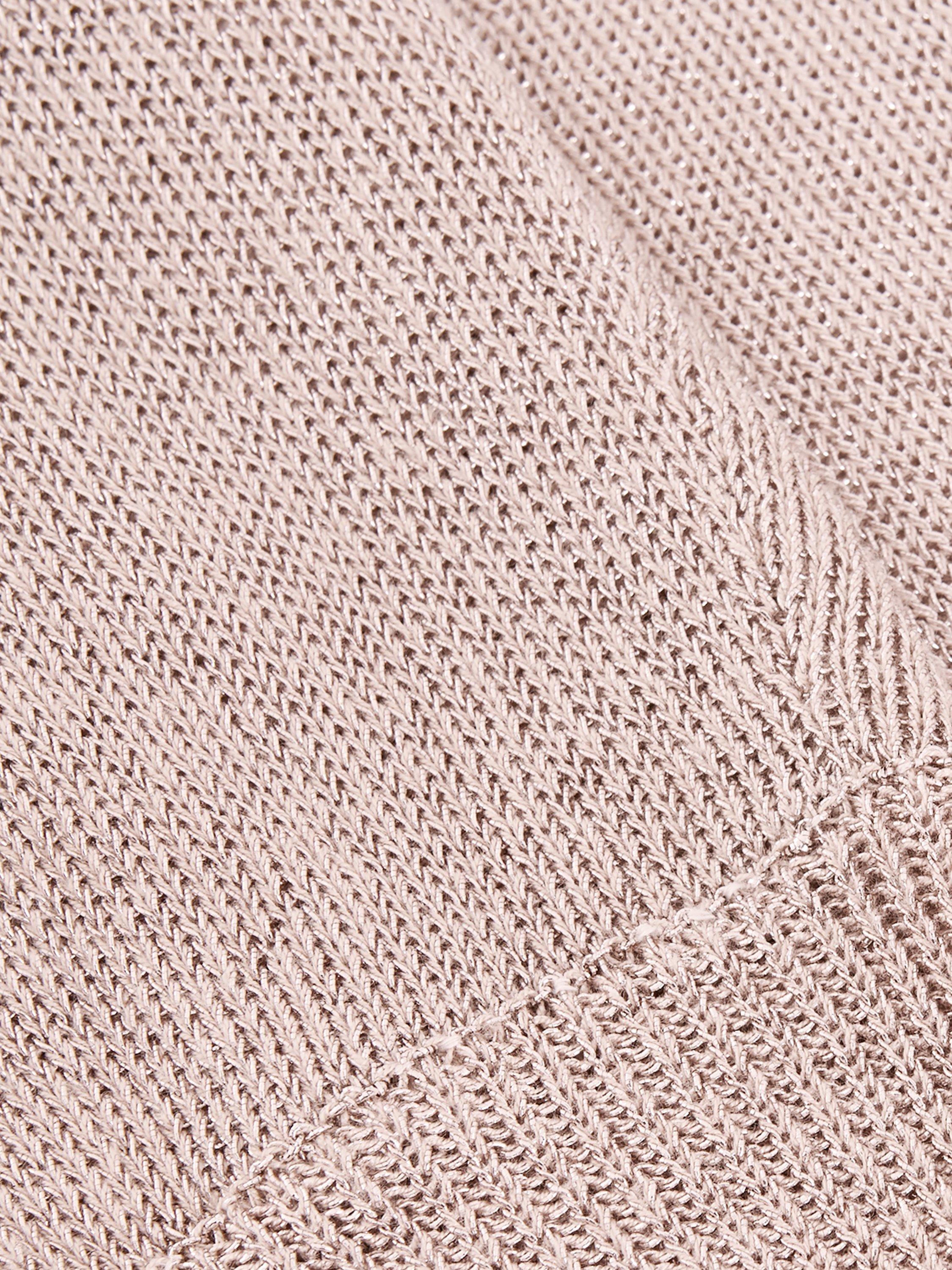 Product image 6 of 8, which shows Phase Eight Cristine Metallic Batwing Jumper, Gold, XS