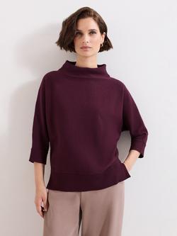 Phase Eight Salima Funnel Neck Jumper, Red