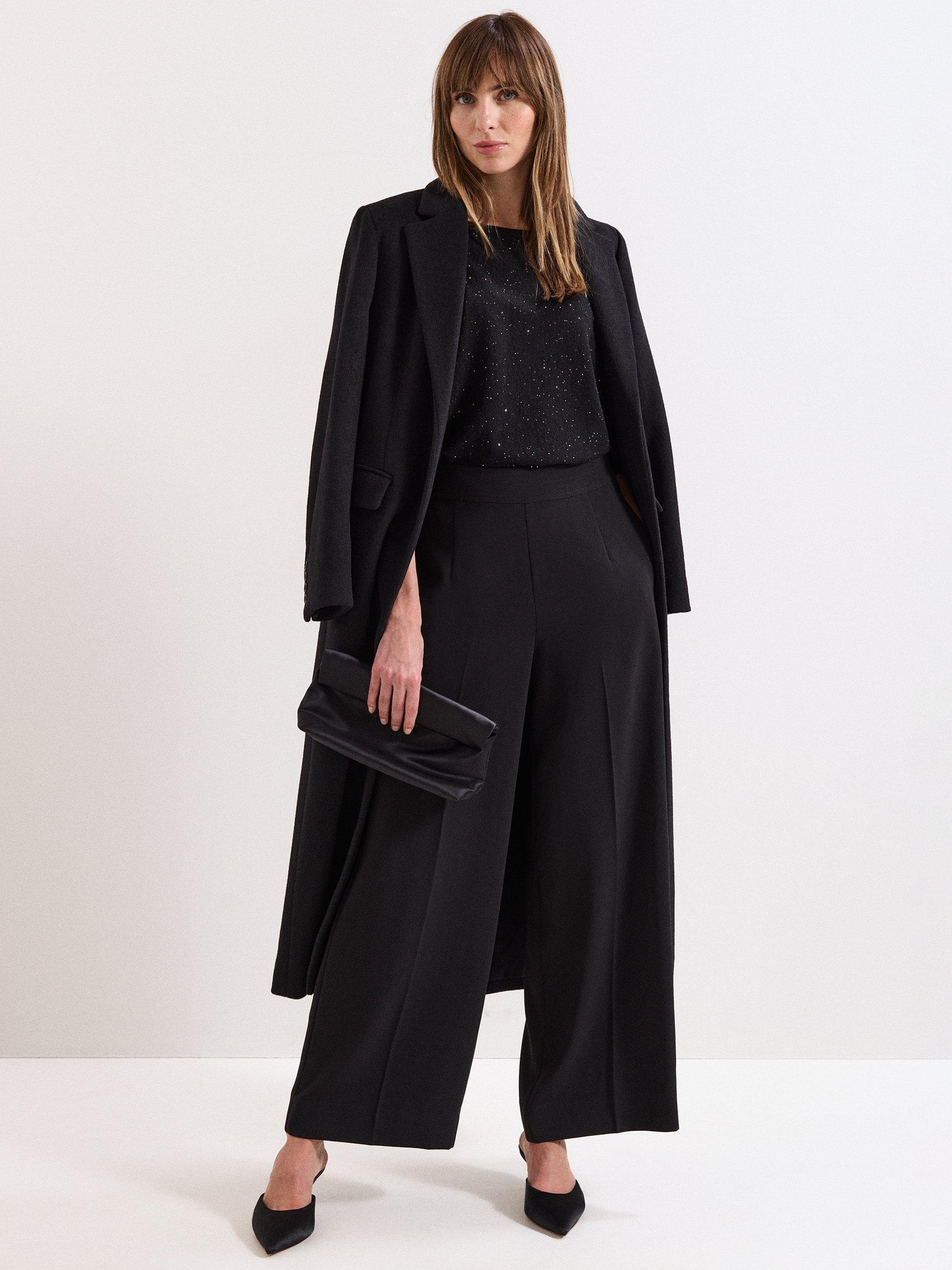 Product image 6 of 6, which shows Phase Eight Sequin Cristine Knit Jumper, Black, XS