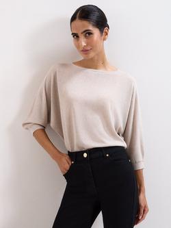 Phase Eight Cristine Sequin Knit Jumper, Gold, Gold