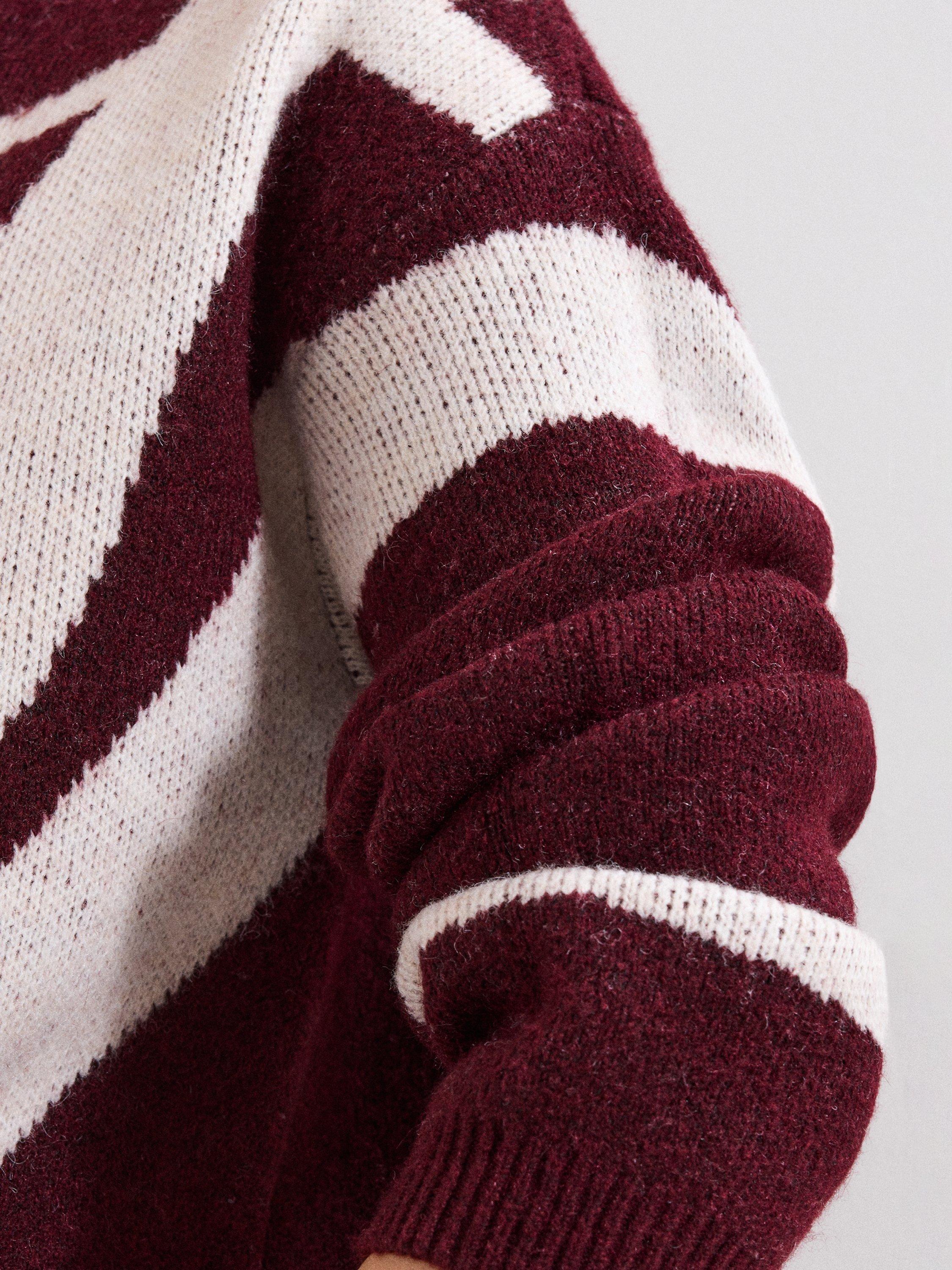 Product image 7 of 9, which shows Phase Eight Stephanie Abstract Jumper, Burgundy, XS