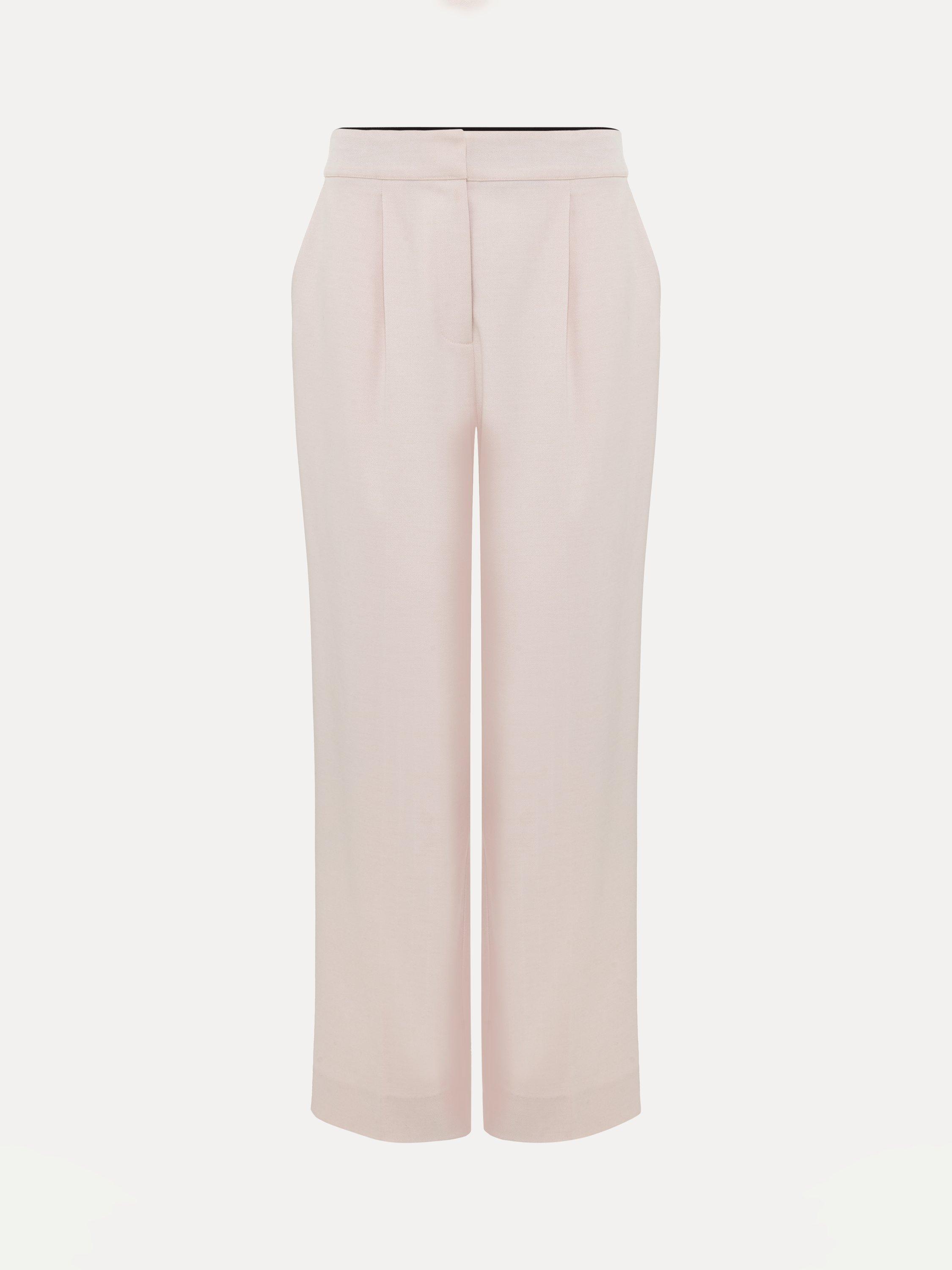 Product image 5 of 8, which shows Phase Eight Sandie Cropped Trousers, Pale Pink, 8