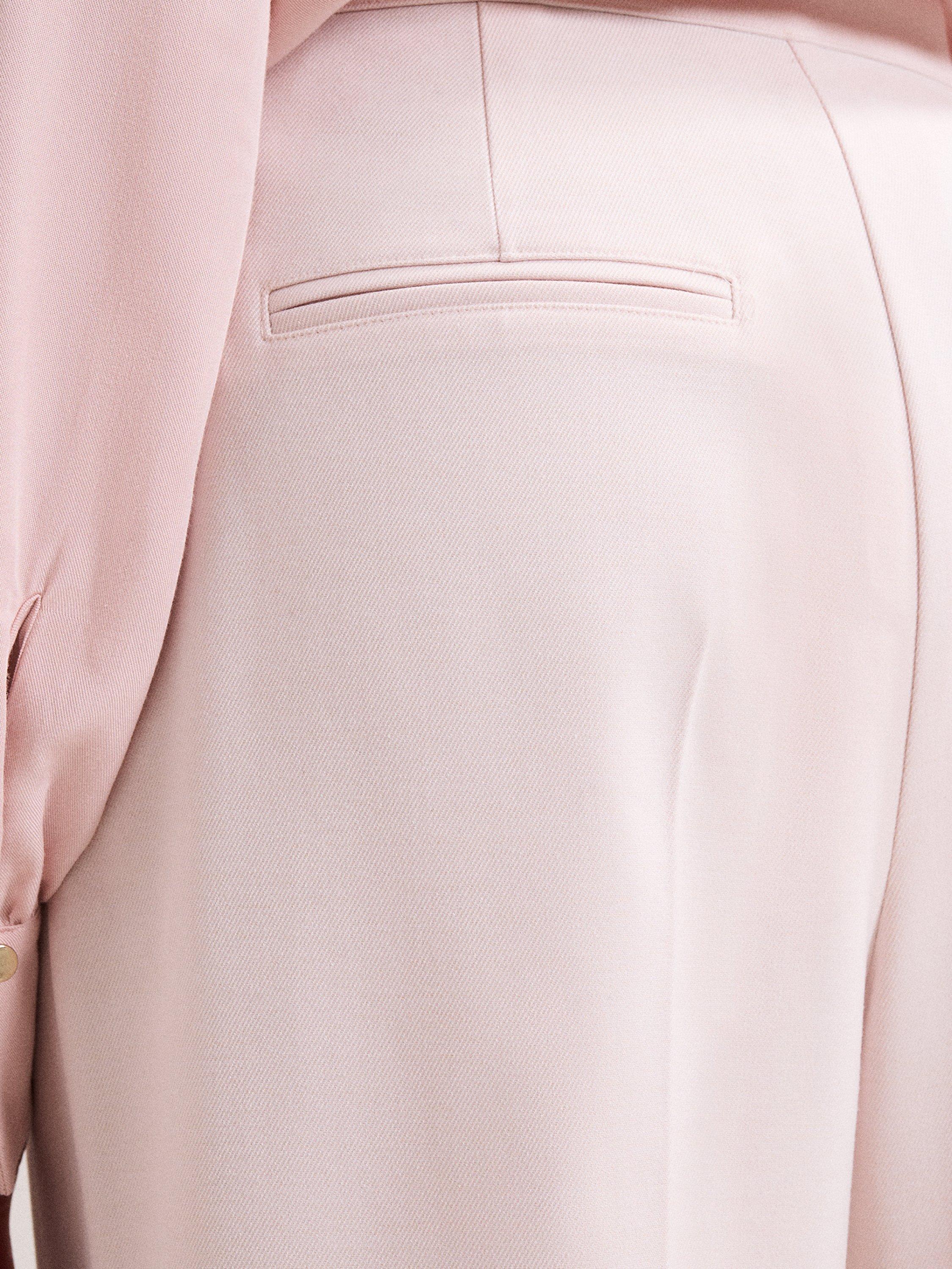 Product image 7 of 8, which shows Phase Eight Sandie Cropped Trousers, Pale Pink, 8