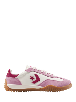 Converse Run Star Suede Blend Trainers, Pink/White, Pink/White