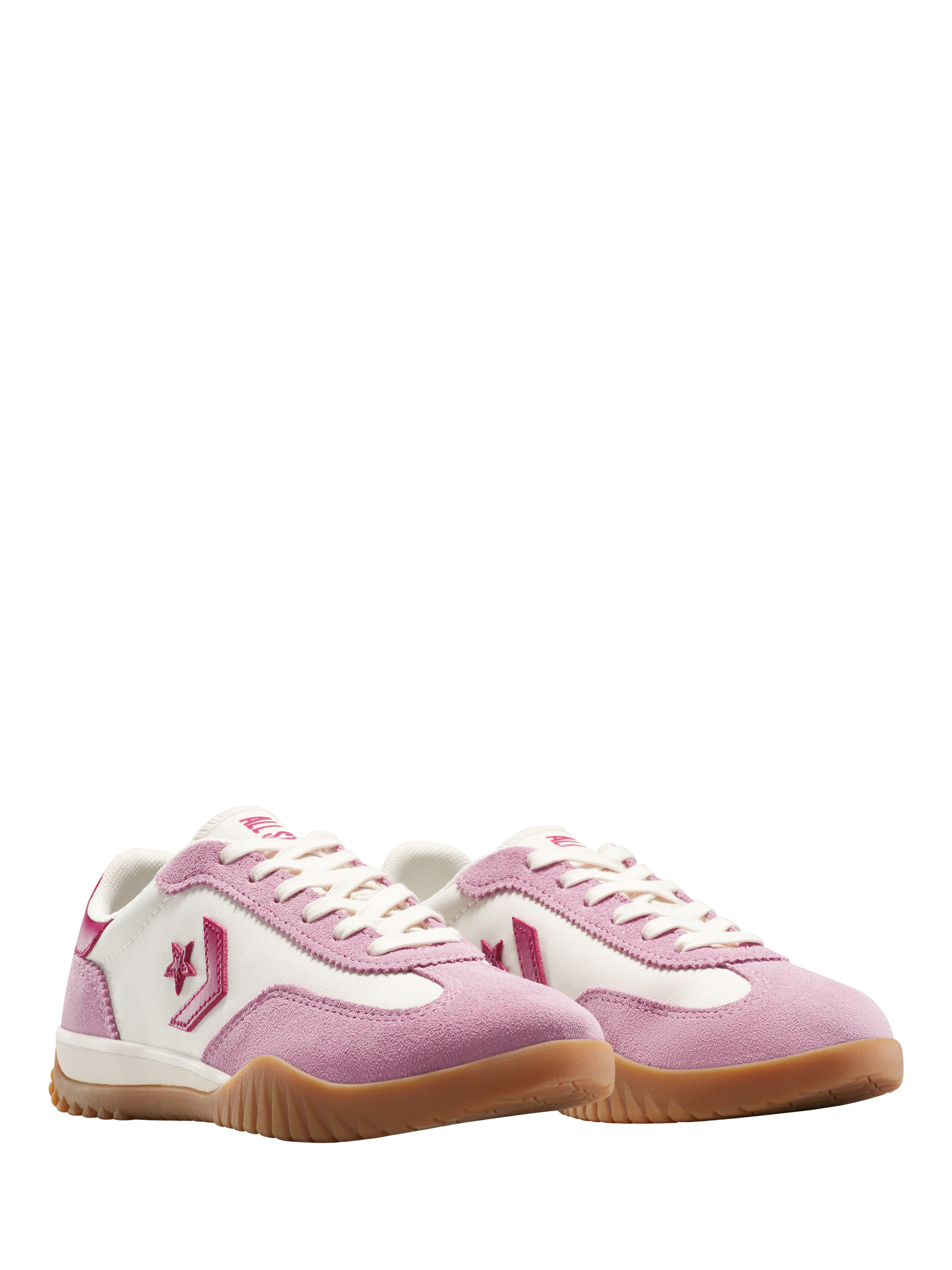 Product image 3 of 4, which shows Converse Run Star Suede Blend Trainers, Pink/White, 4