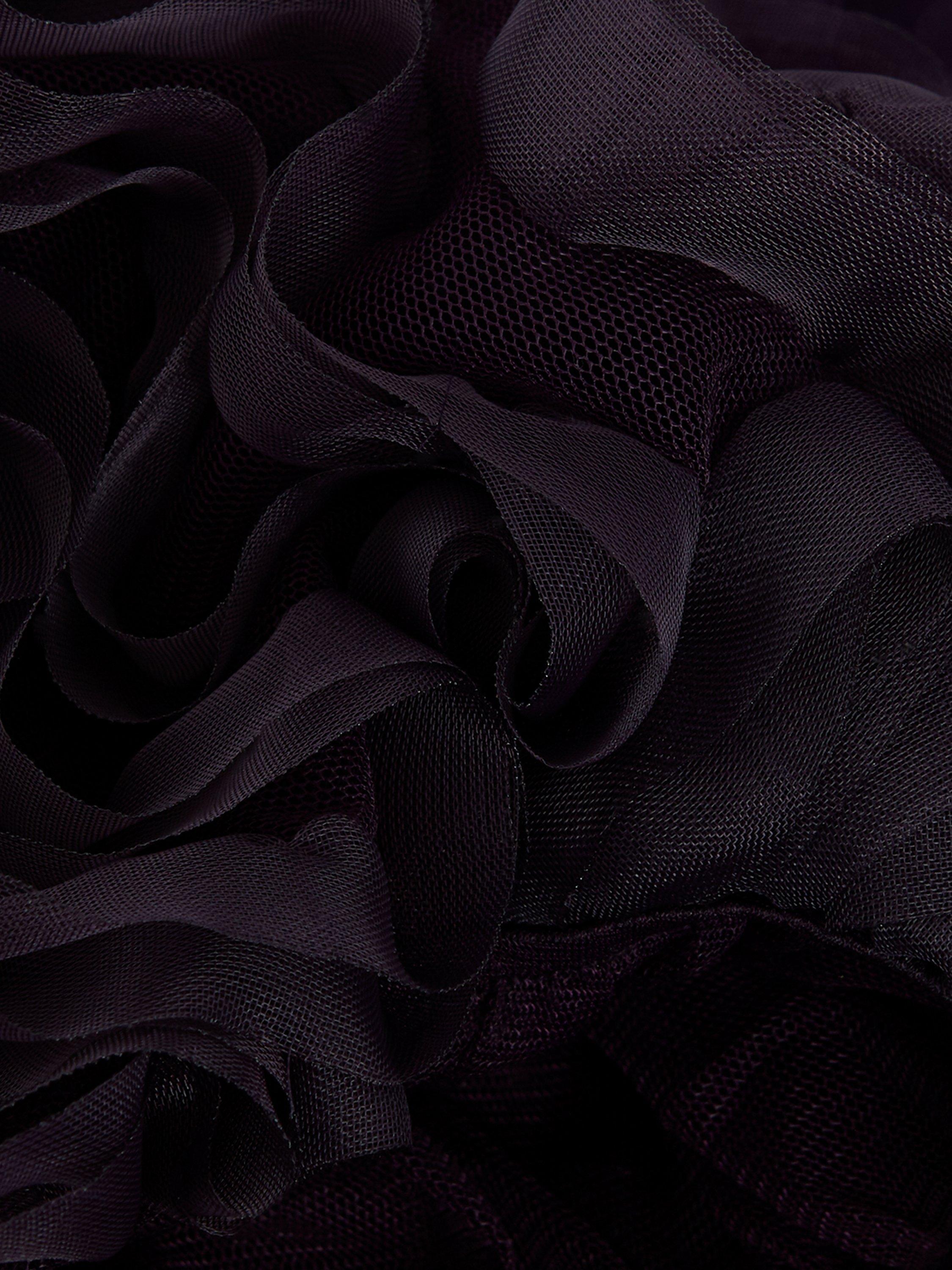 Product image 6 of 7, which shows Phase Eight Aida Ruffle Sleeve Mini Dress, Purple, 8