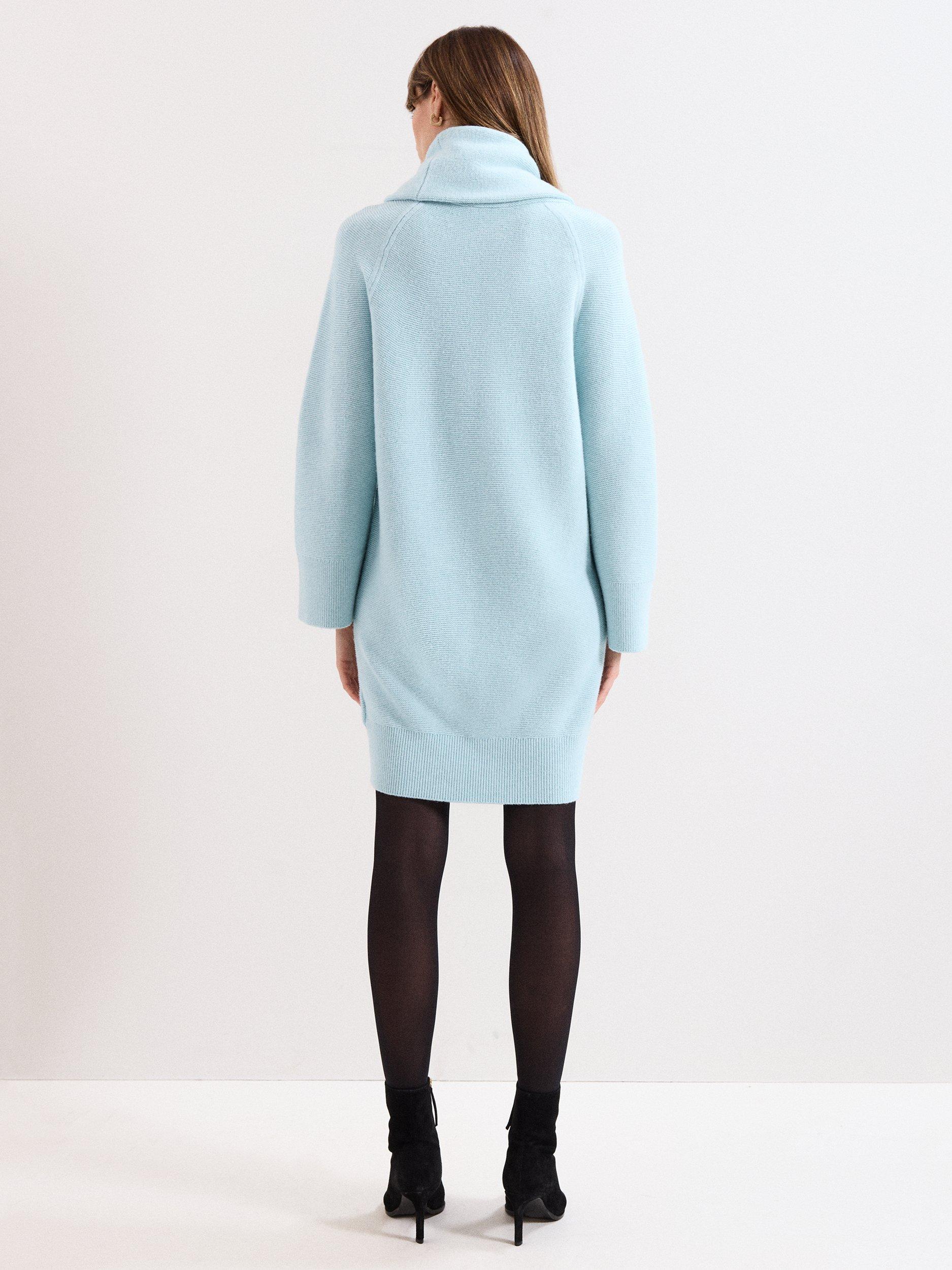 Product image 2 of 8, which shows Phase Eight Dahlie Jumper Dress, Light Blue, XS
