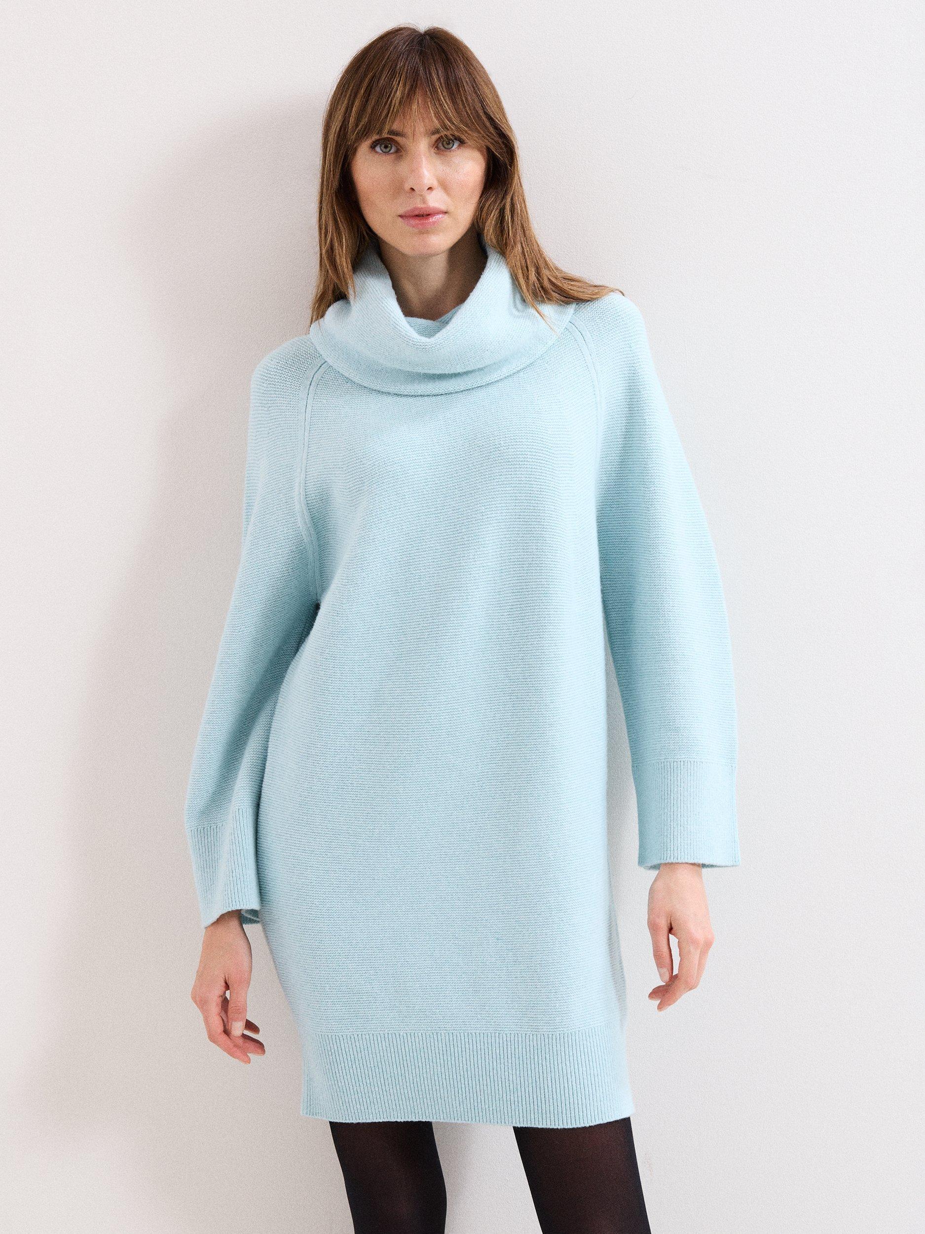 Product image 3 of 8, which shows Phase Eight Dahlie Jumper Dress, Light Blue, XS