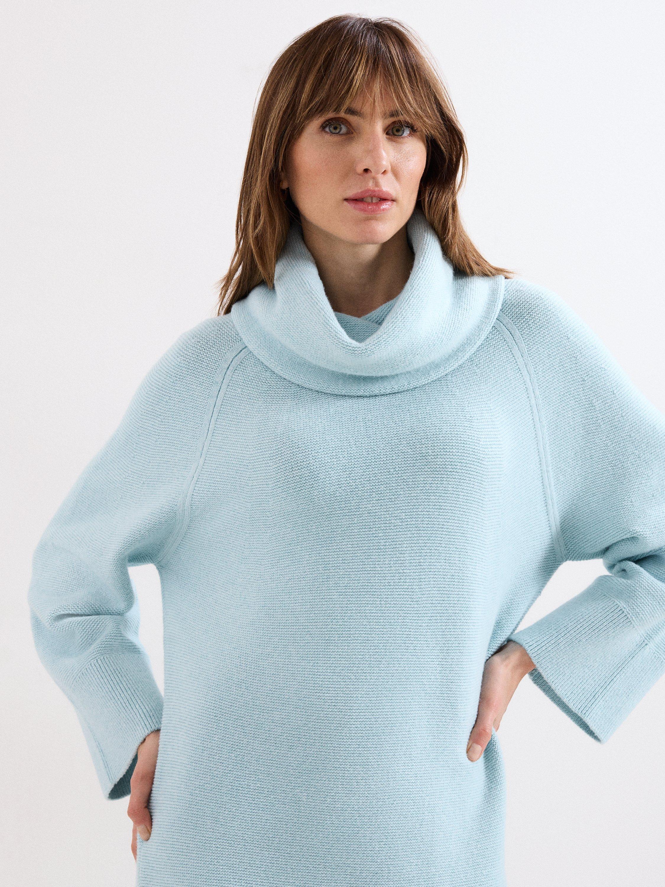 Product image 4 of 8, which shows Phase Eight Dahlie Jumper Dress, Light Blue, XS