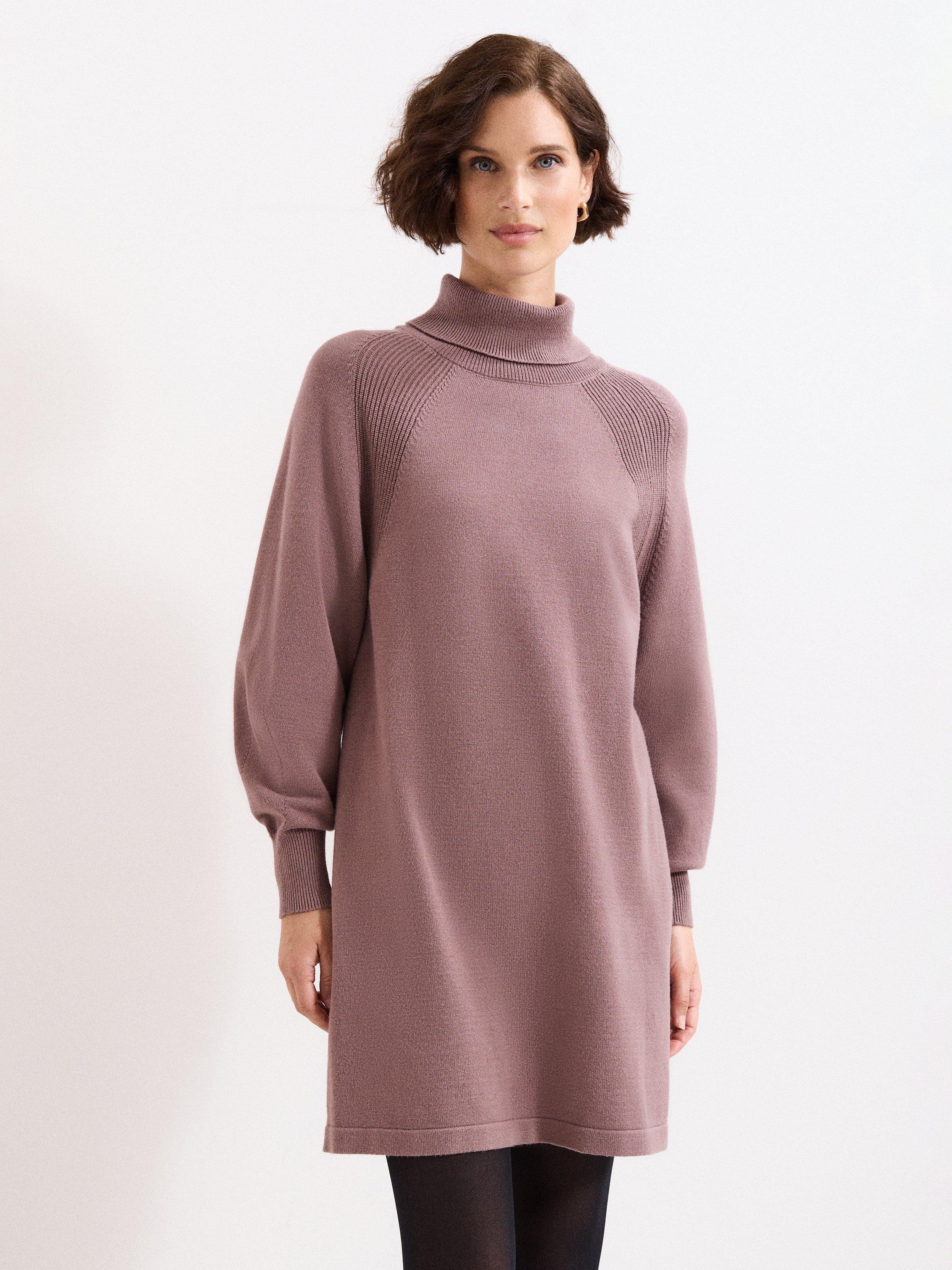 Product image 3 of 7, which shows Phase Eight Ellie Chunky Knit Dress, Latte, 10