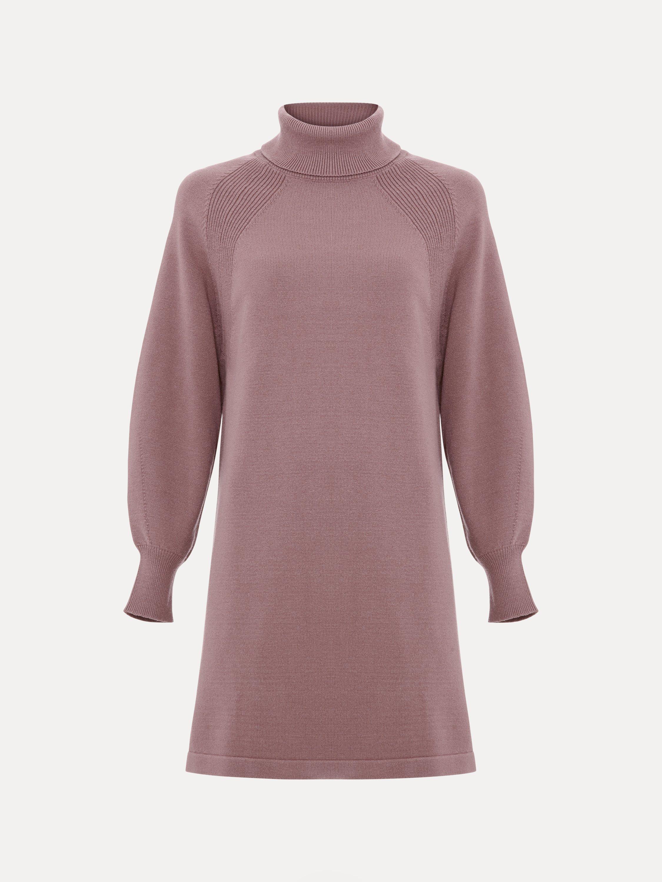 Product image 5 of 7, which shows Phase Eight Ellie Chunky Knit Dress, Latte, 10