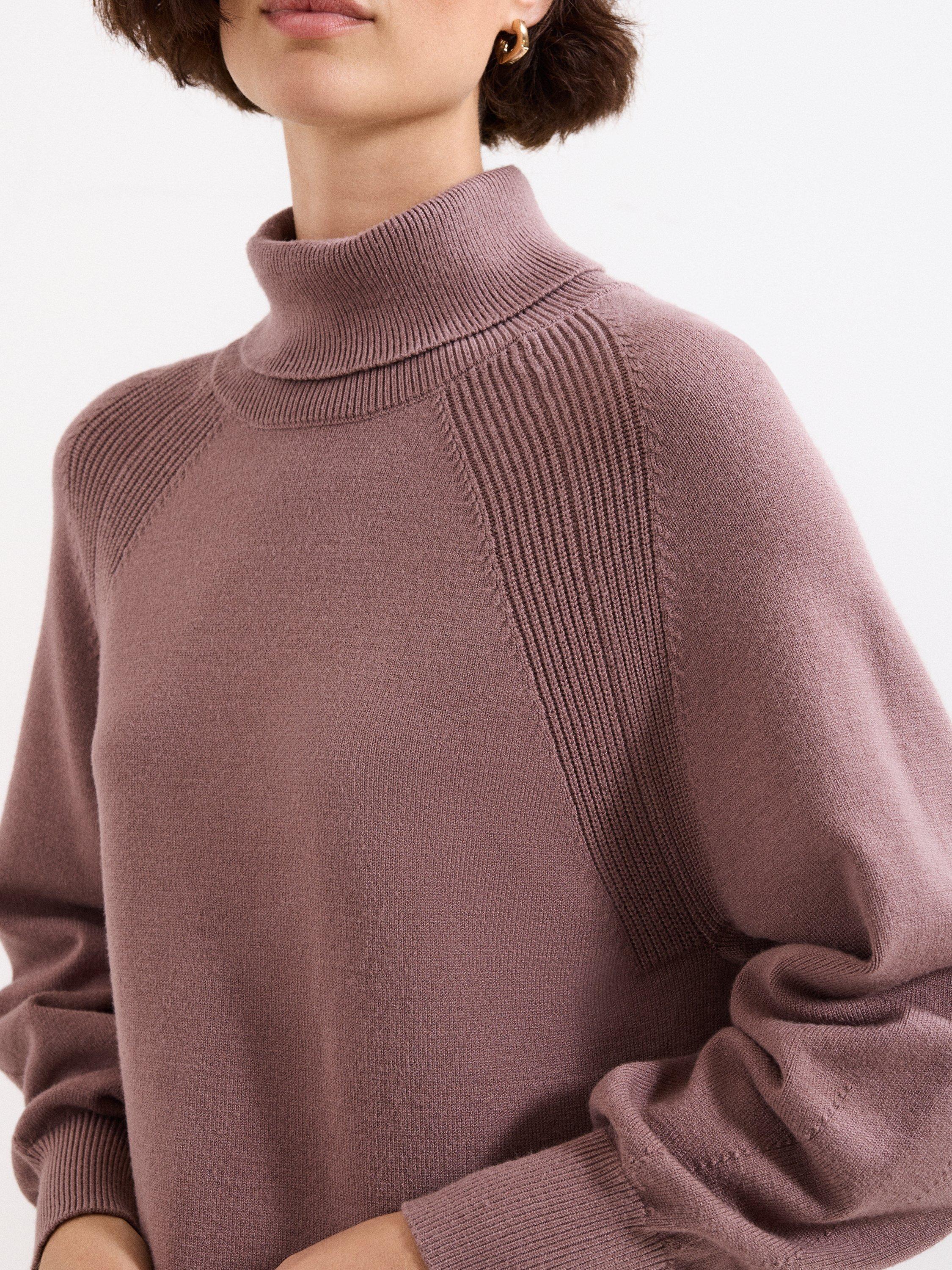 Product image 7 of 7, which shows Phase Eight Ellie Chunky Knit Dress, Latte, 10