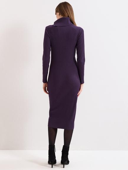 Phase Eight Hartley Zip Jumper Dress, Purple - view 2, Purple