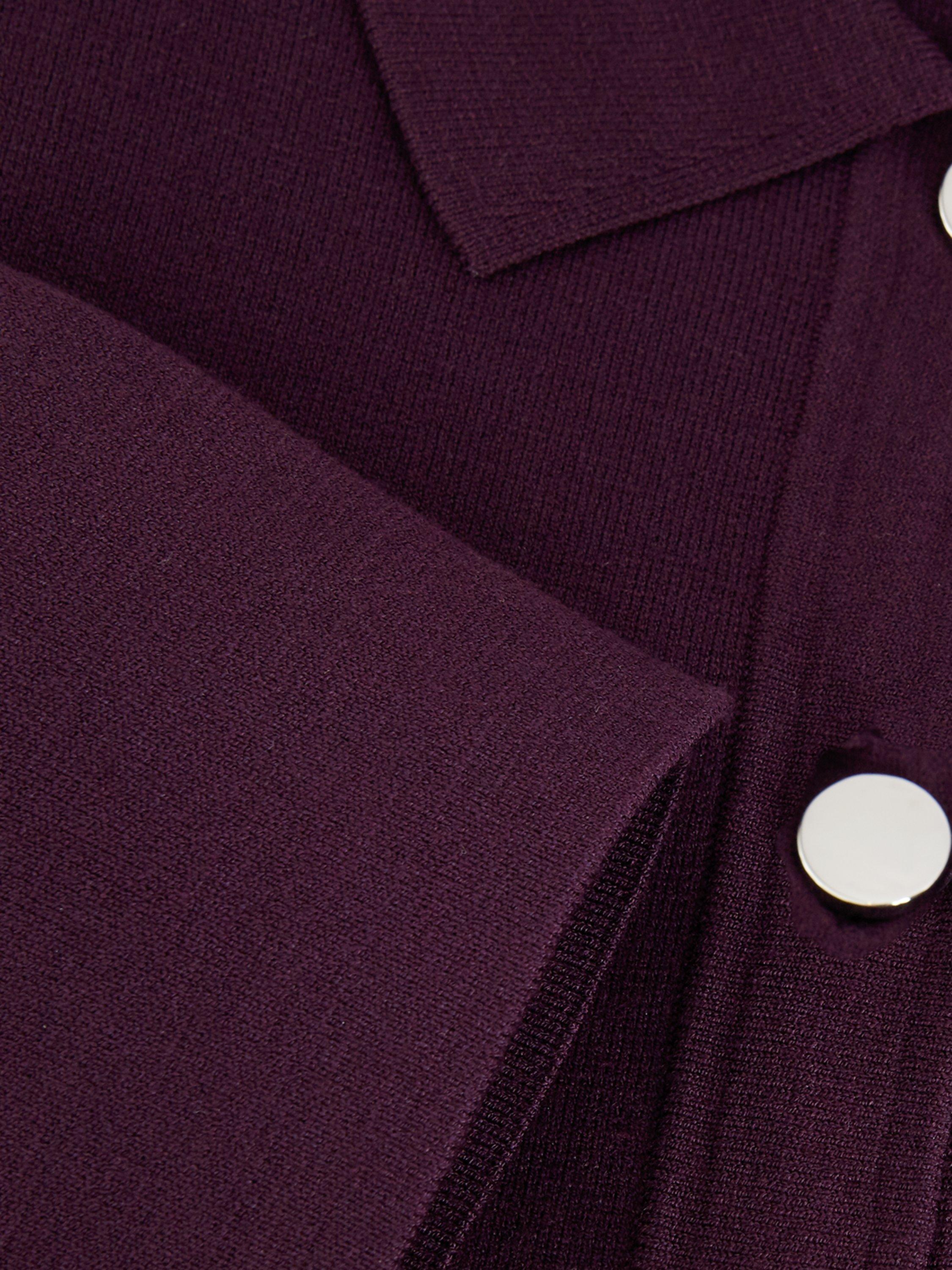 Product image 6 of 9, which shows Phase Eight Penny Split Midi Dress, Purple, 6