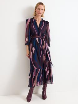 Phase Eight Petite Carra Abstract Midi Dress, Multi, Multi