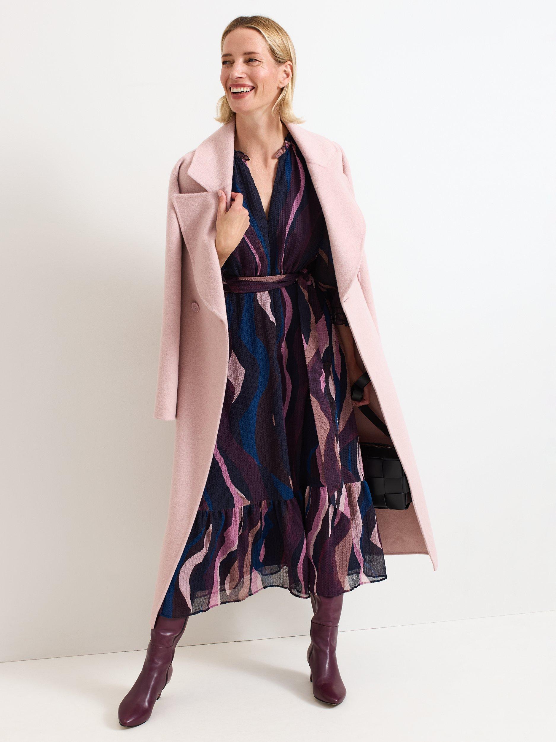 Product image 8 of 8, which shows Phase Eight Petite Carra Abstract Midi Dress, Multi, 18