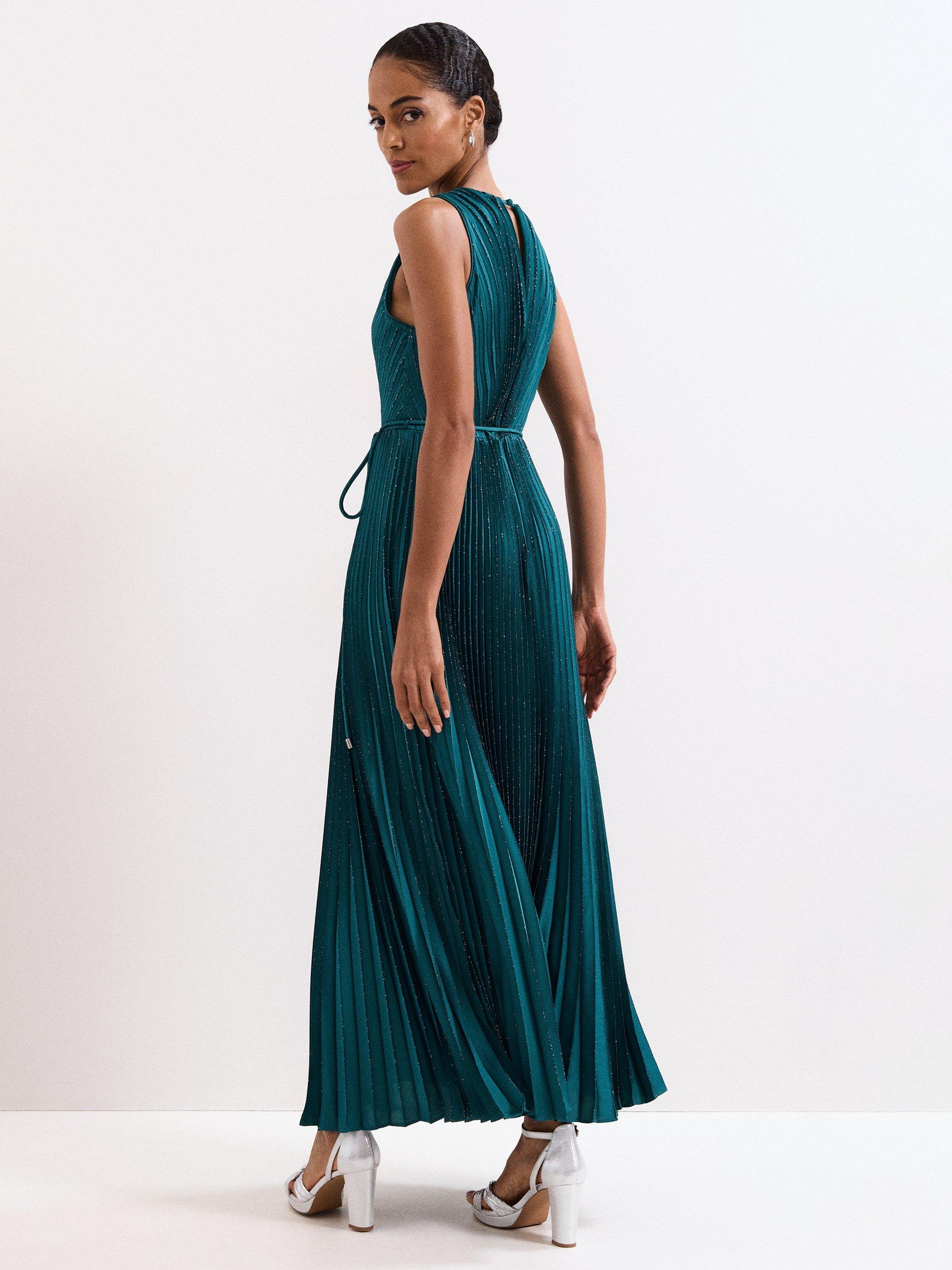 Product image 2 of 10, which shows Phase Eight Petite Simara Maxi Dress, Green, 6